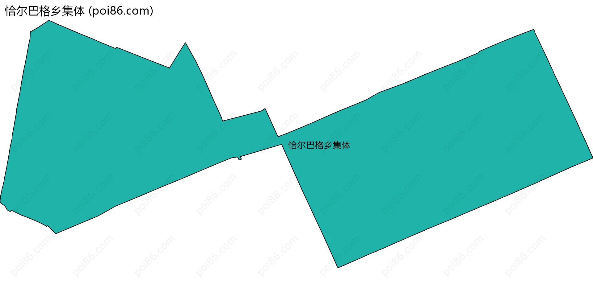 恰尔巴格乡集体边界地图
