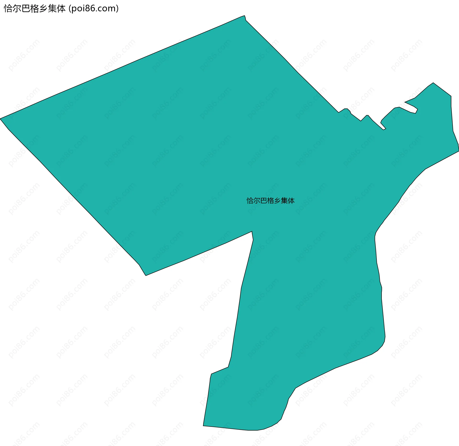 恰尔巴格乡集体边界地图