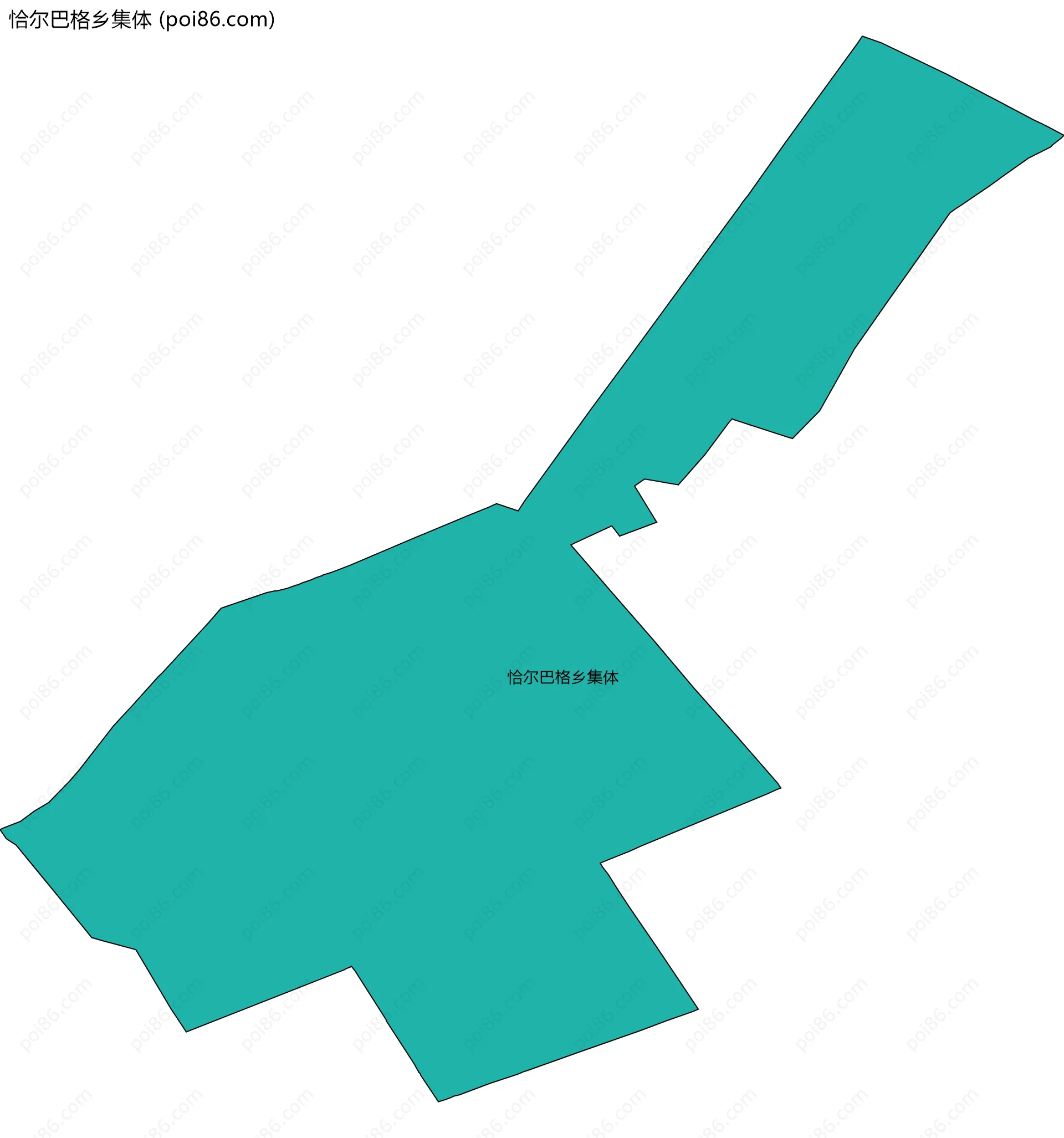 恰尔巴格乡集体边界地图
