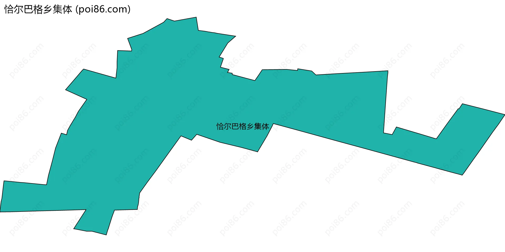 恰尔巴格乡集体边界地图
