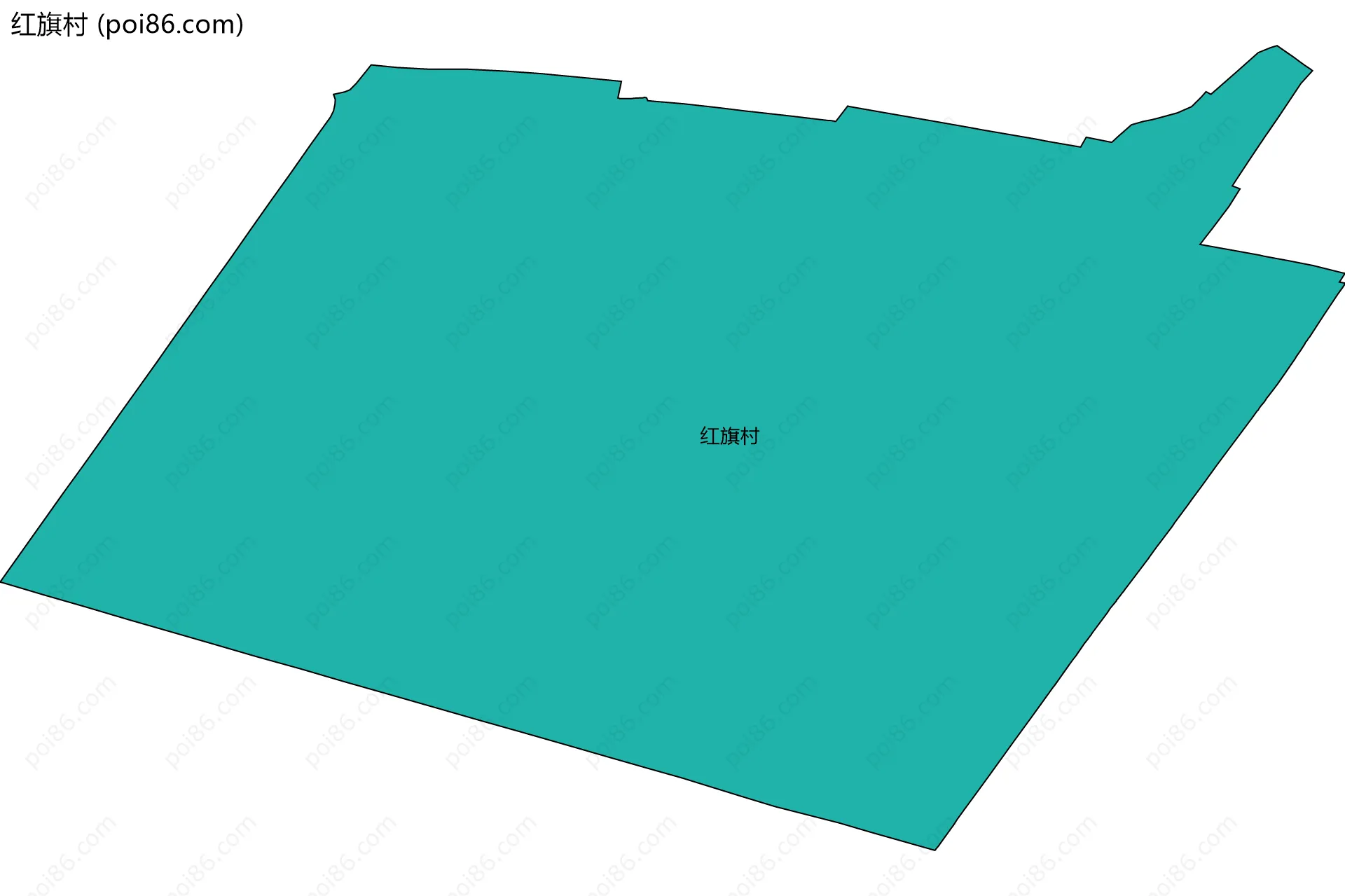 红旗村边界地图