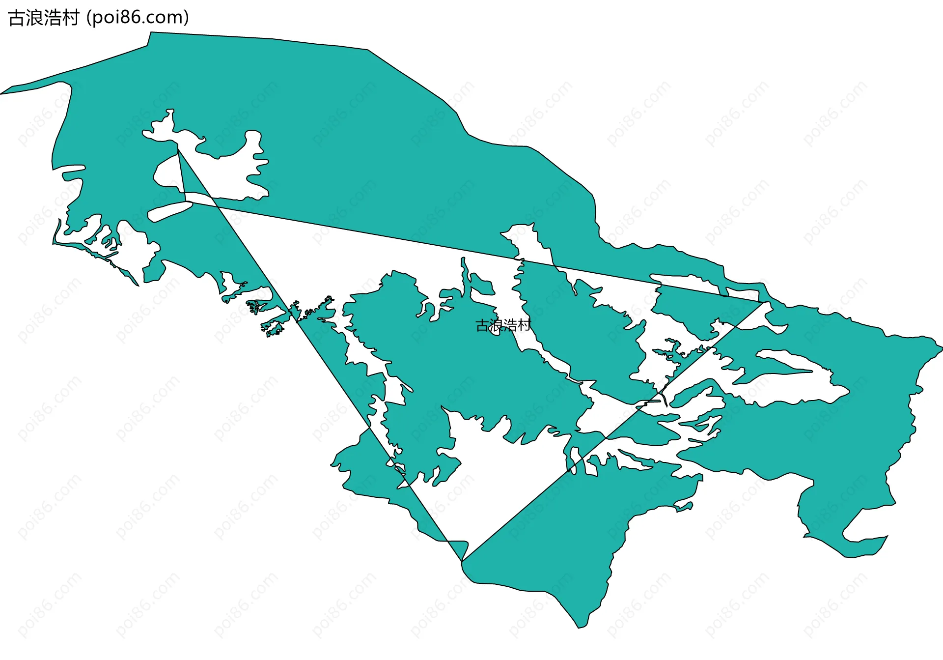 古浪浩村边界地图