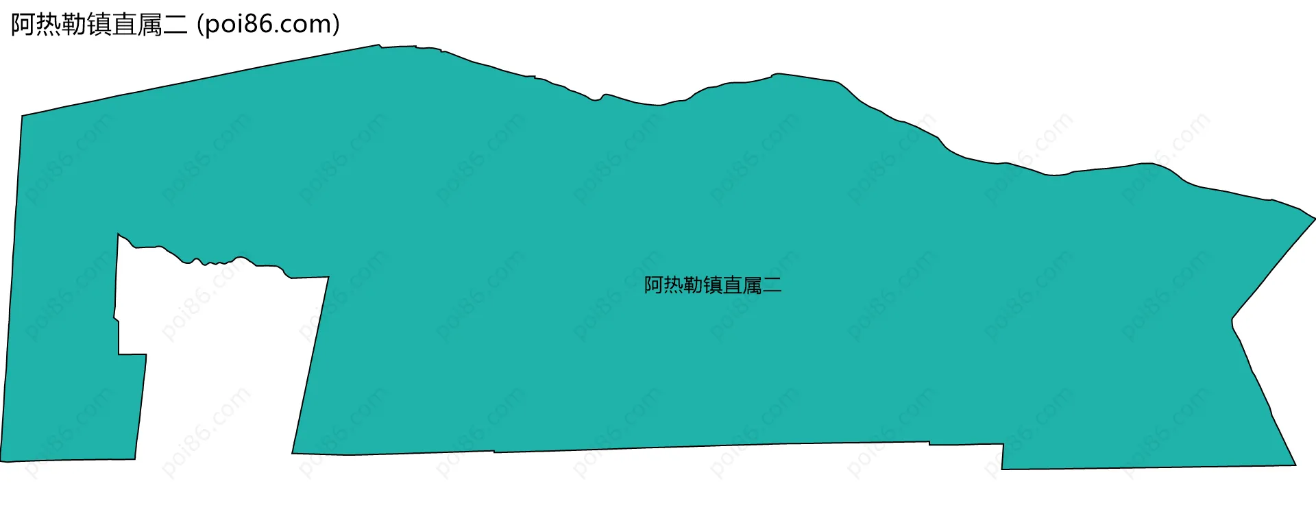 阿热勒镇直属二边界地图