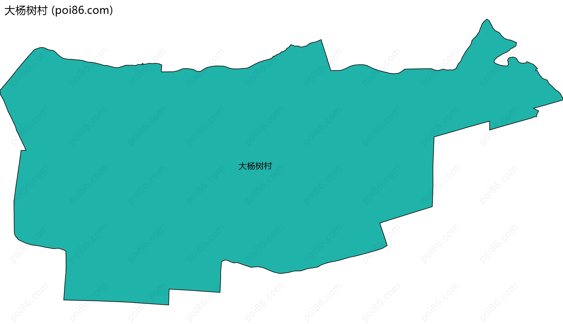 大杨树村边界地图