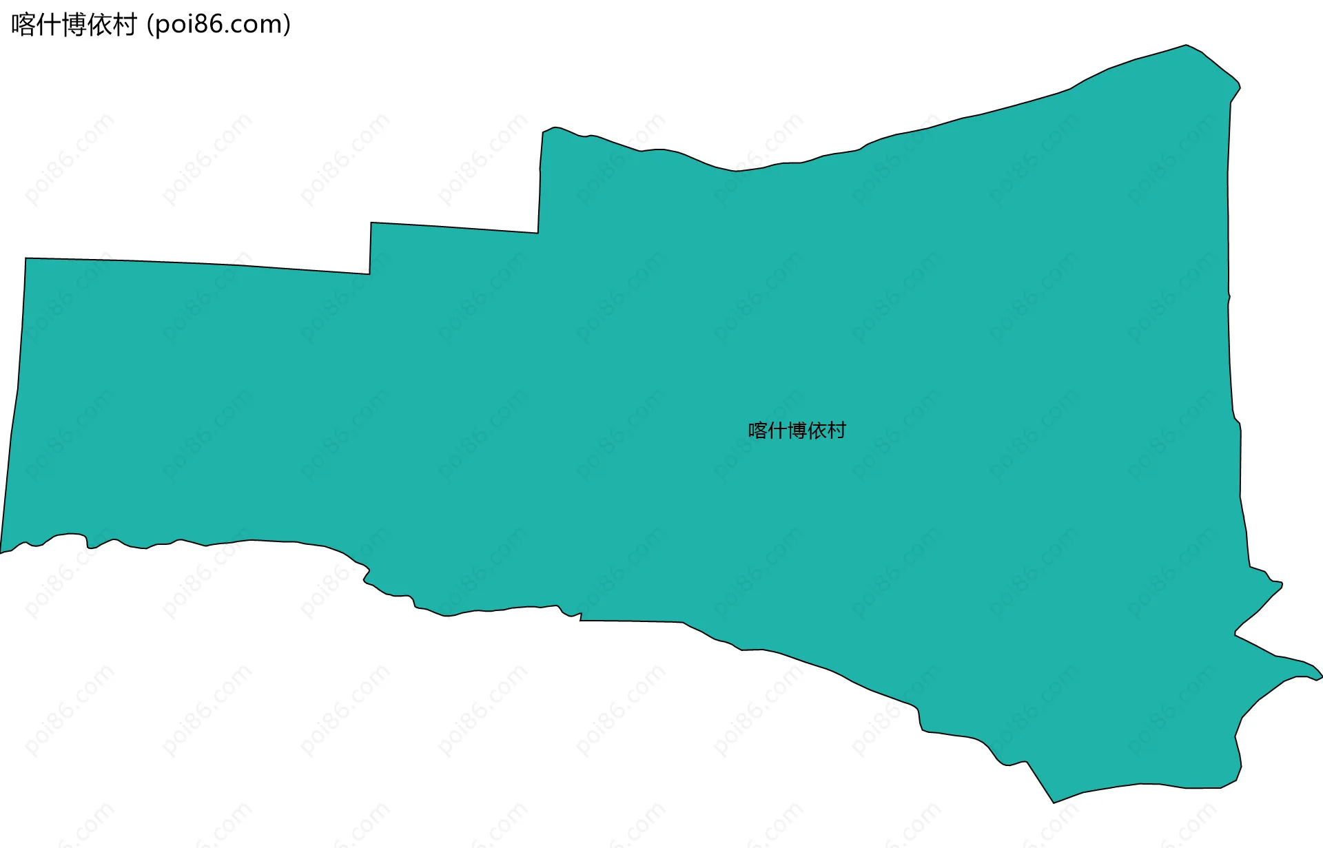 喀什博依村边界地图