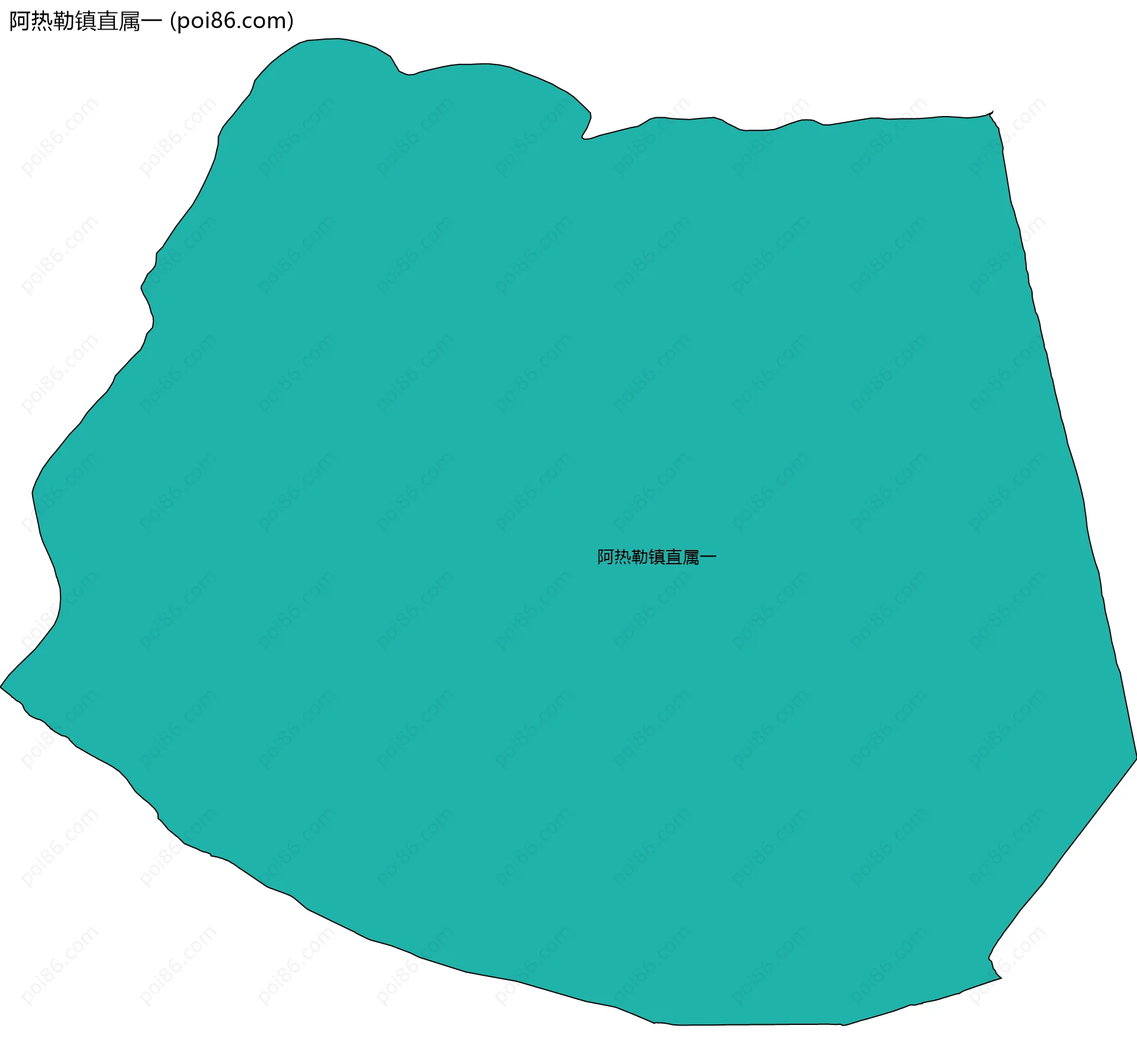 阿热勒镇直属一边界地图