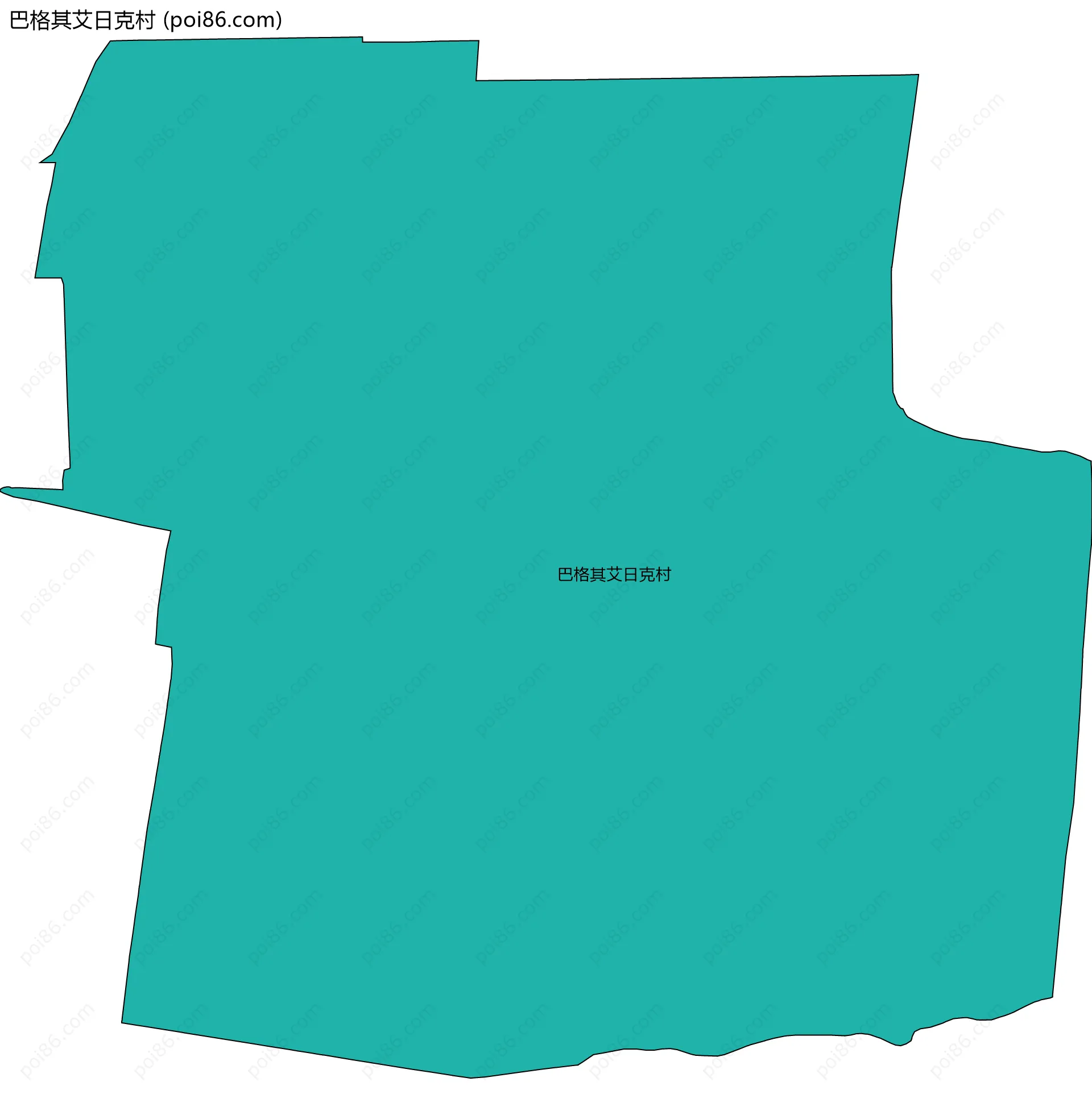 巴格其艾日克村边界地图