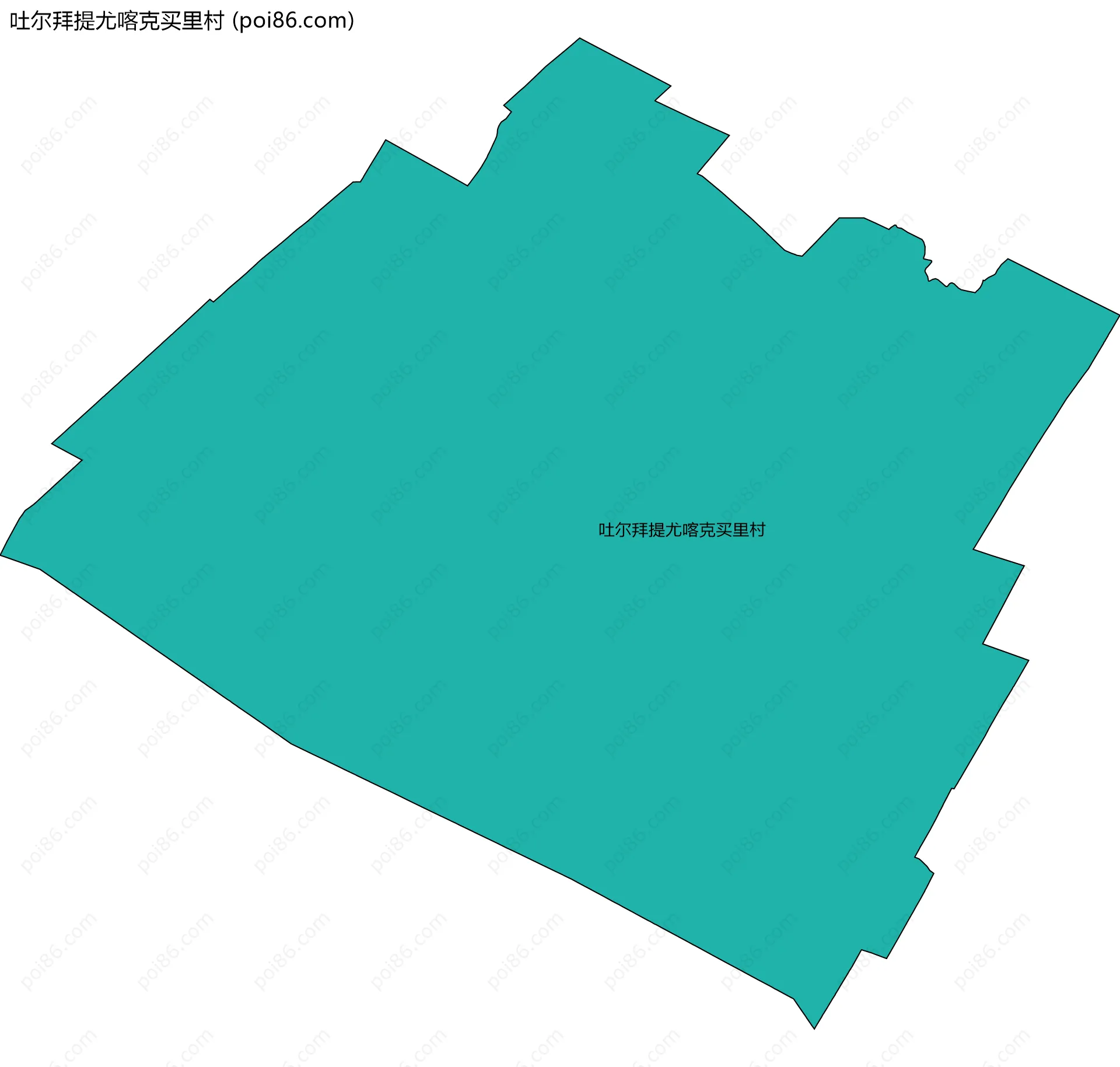 吐尔拜提尤喀克买里村边界地图