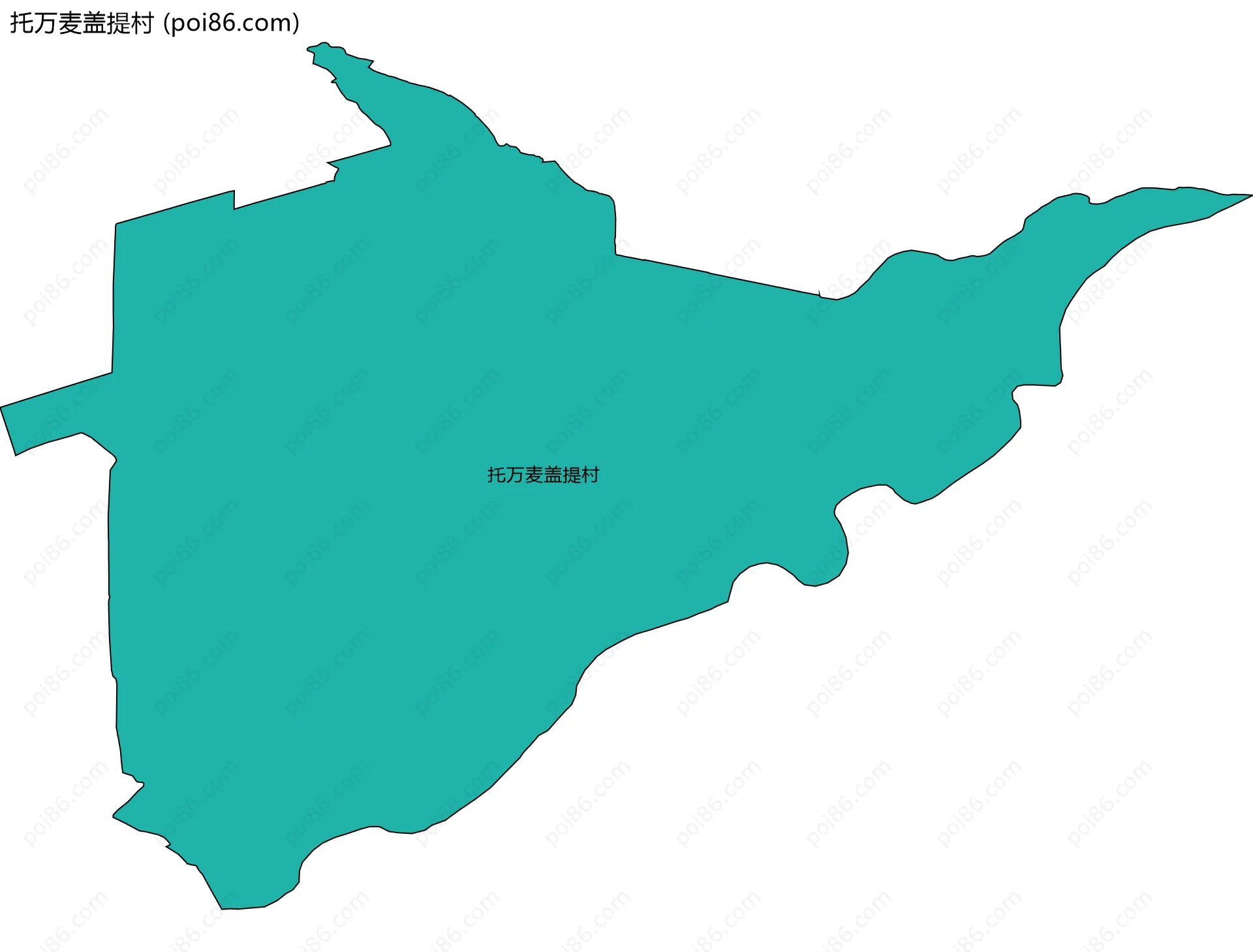 托万麦盖提村边界地图