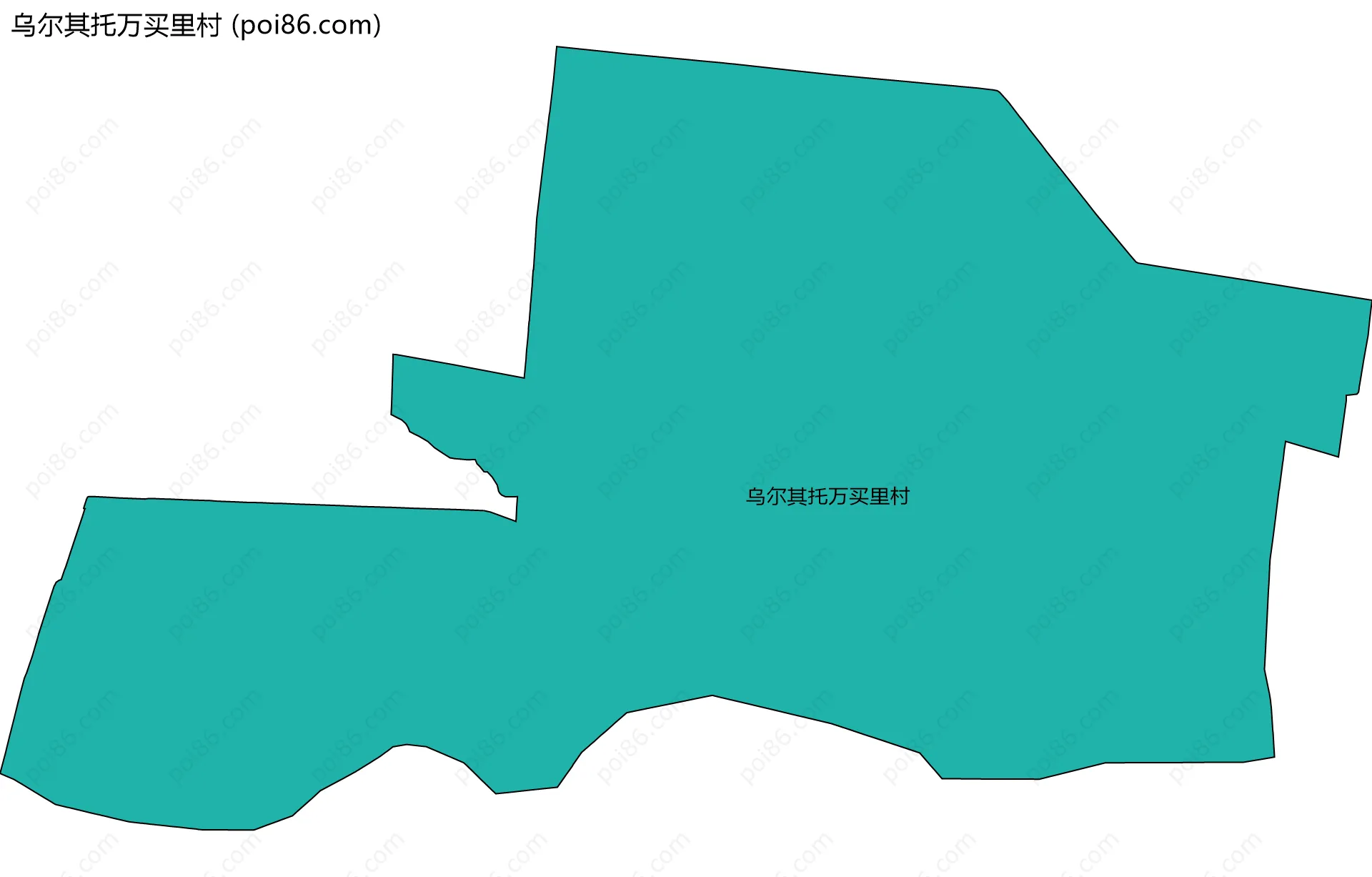 乌尔其托万买里村边界地图