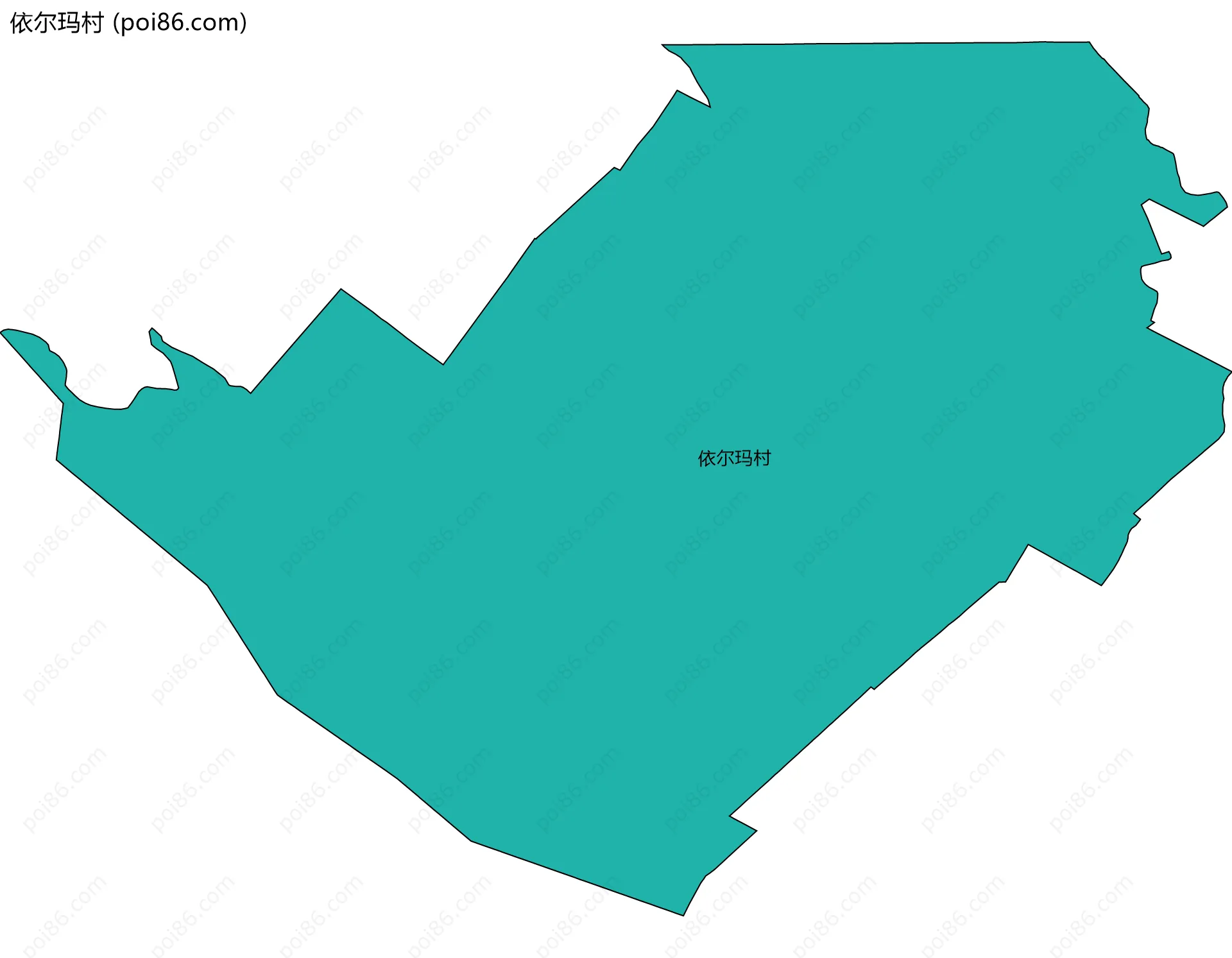 依尔玛村边界地图