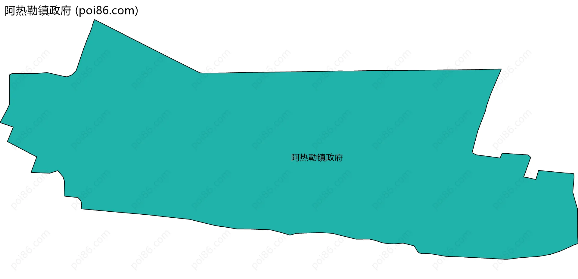 阿热勒镇政府边界地图