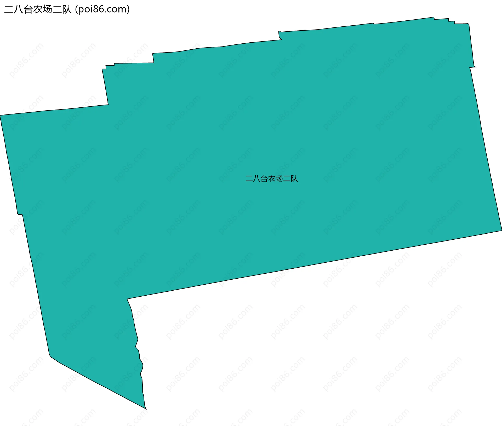 二八台农场二队边界地图