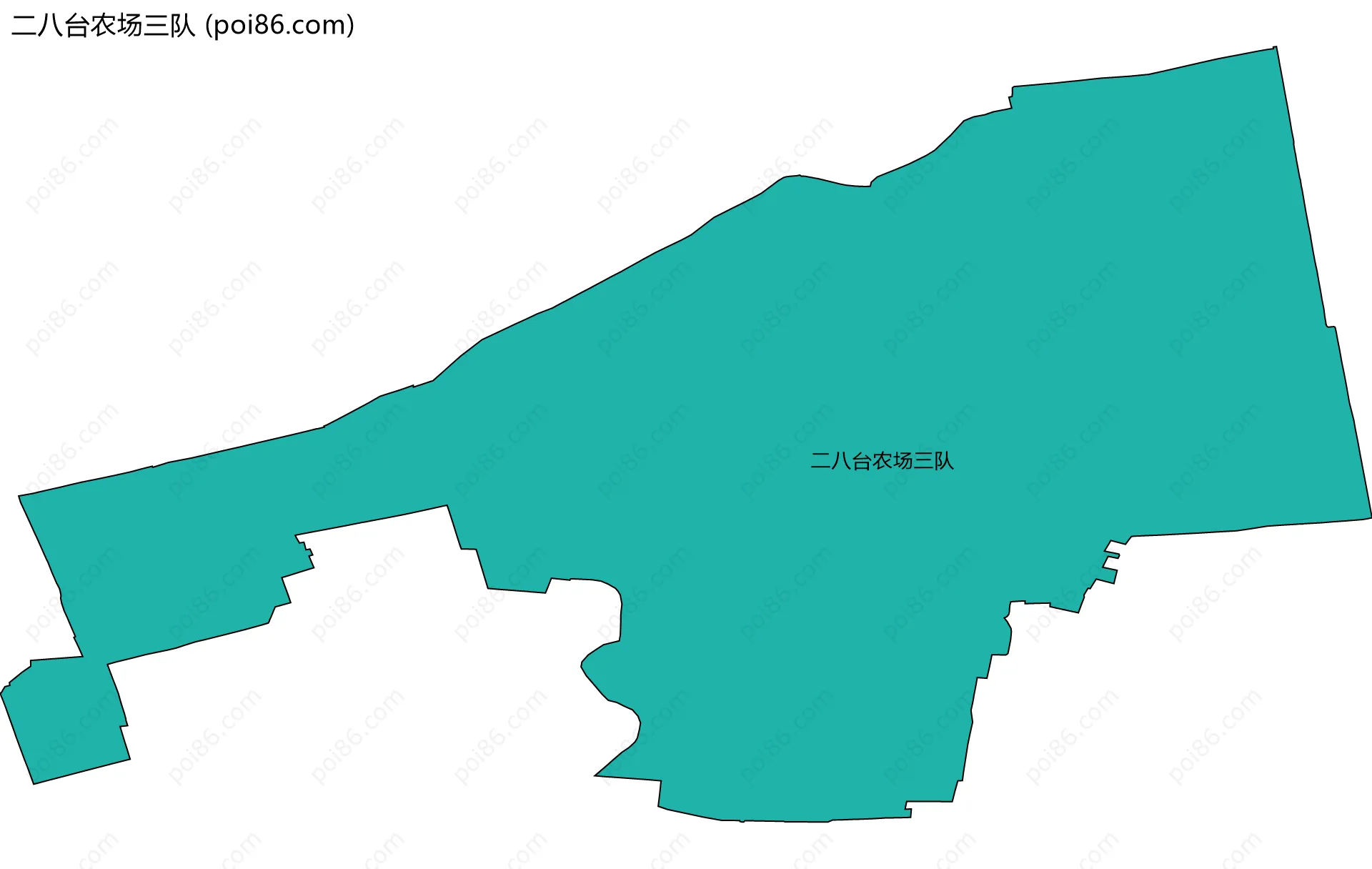 二八台农场三队边界地图
