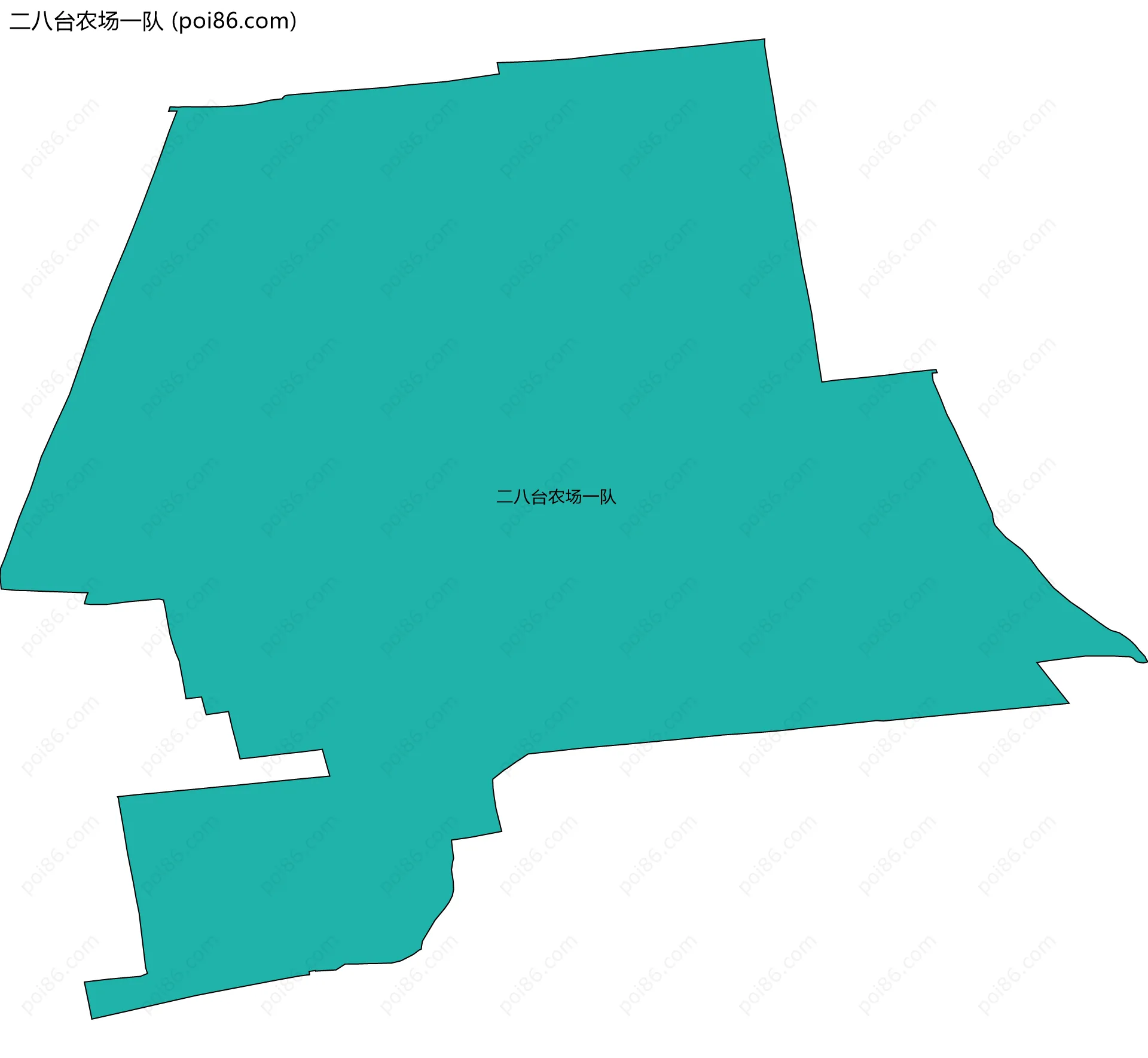 二八台农场一队边界地图