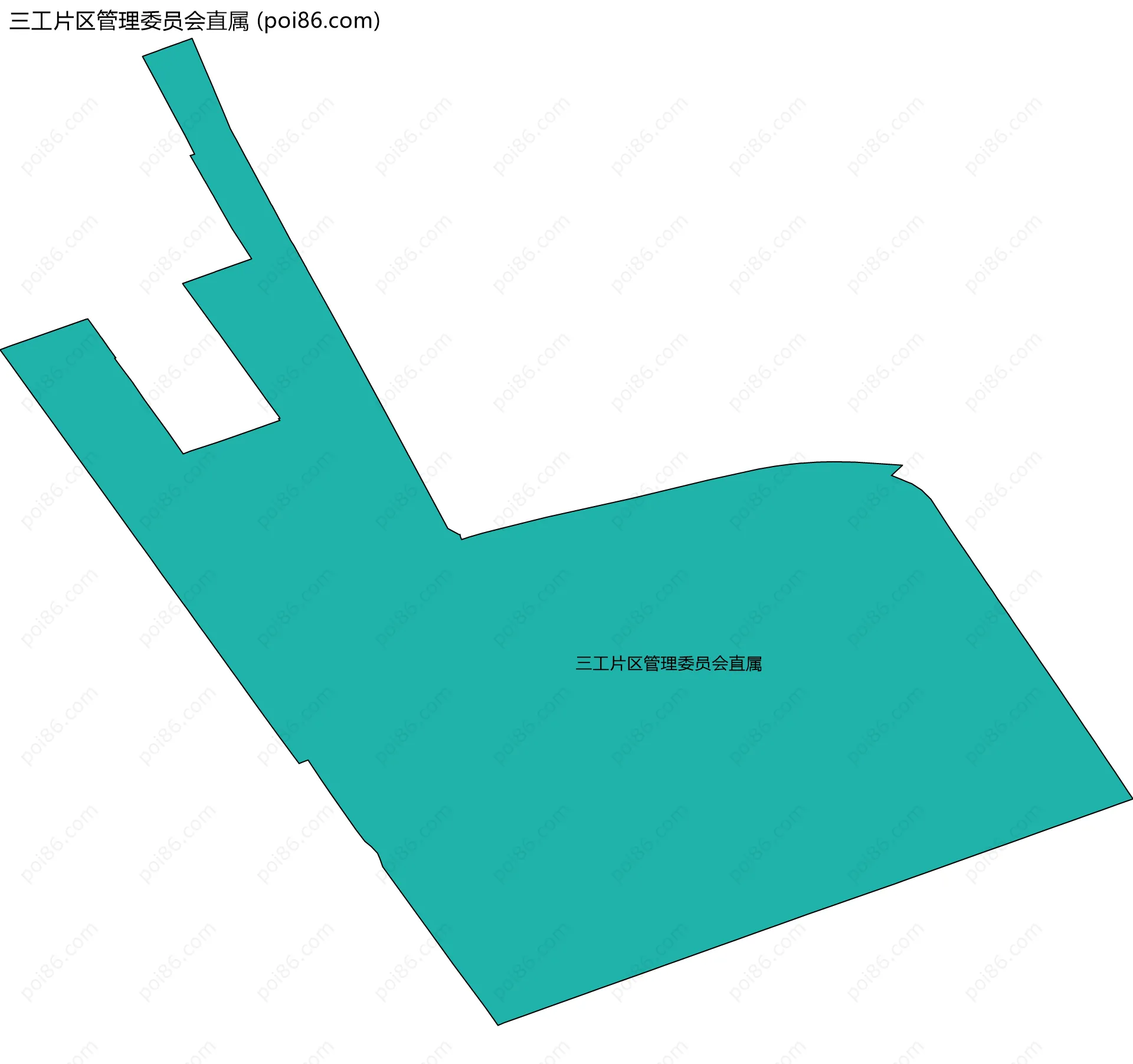 三工片区管理委员会直属边界地图
