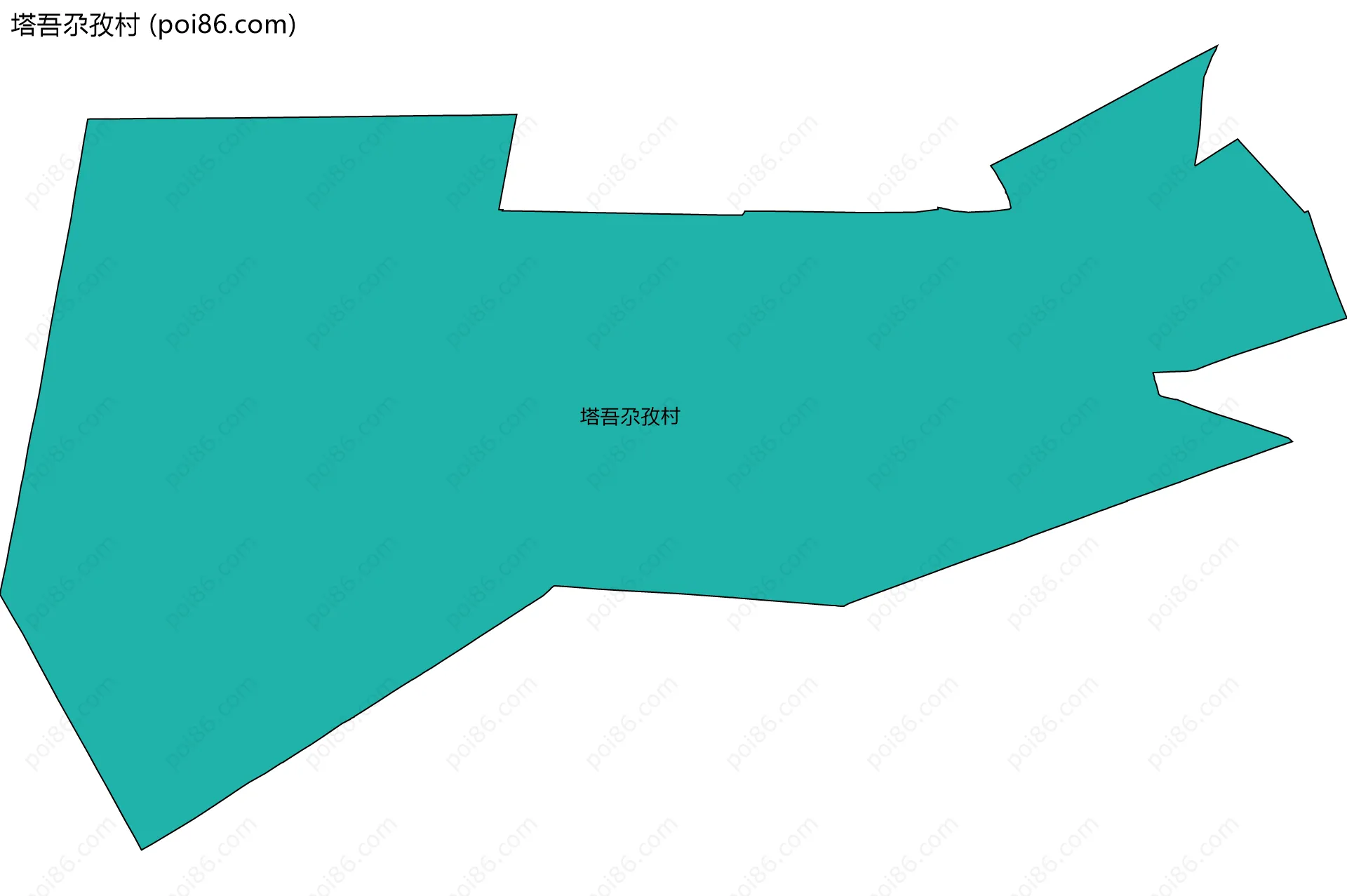 塔吾尕孜村边界地图