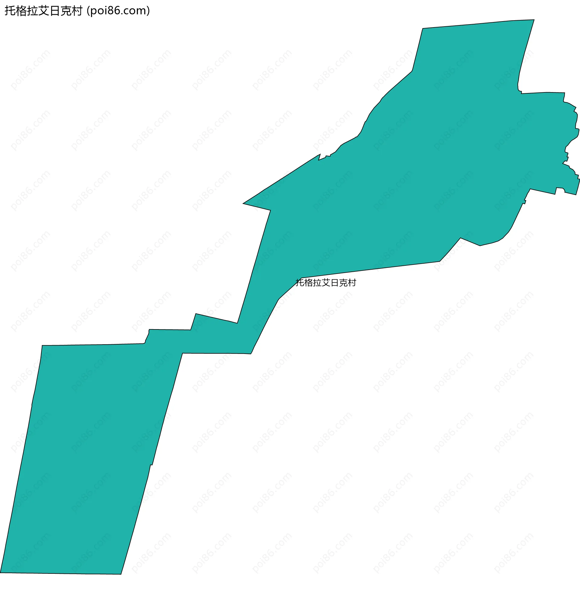 托格拉艾日克村边界地图