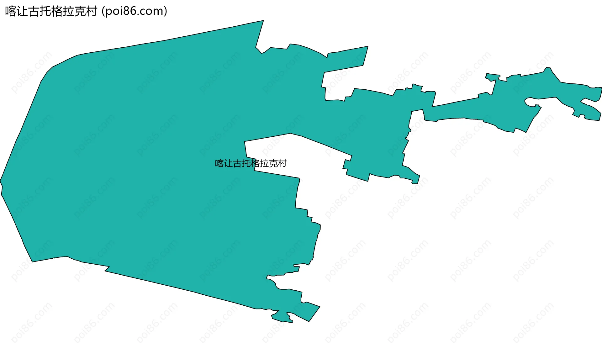 喀让古托格拉克村边界地图