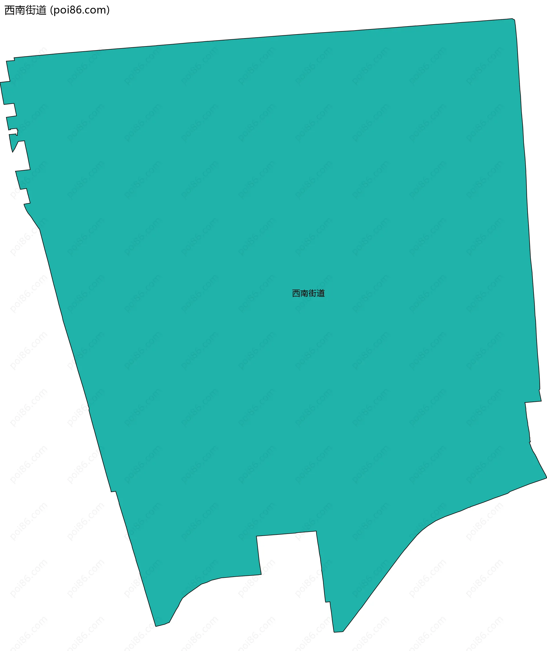 西南街道边界地图
