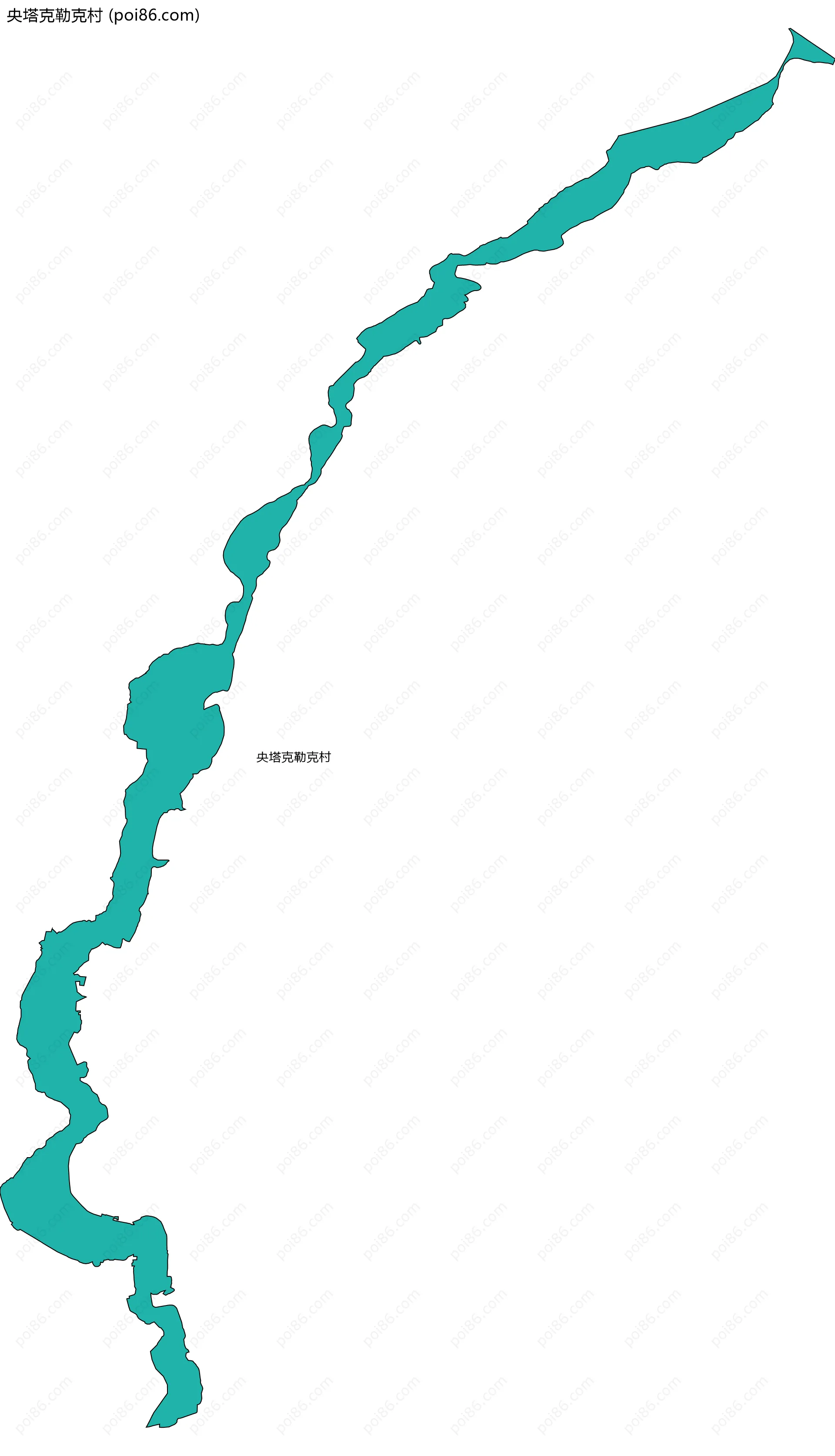 央塔克勒克村边界地图