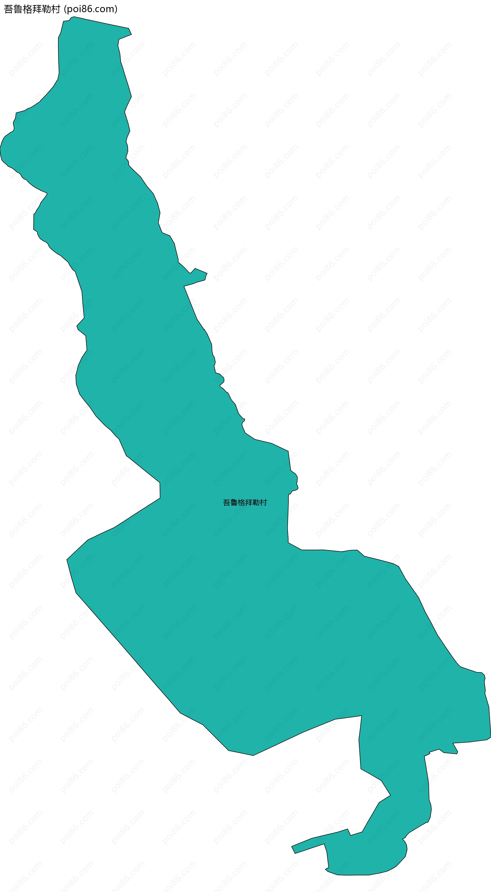 吾鲁格拜勒村边界地图