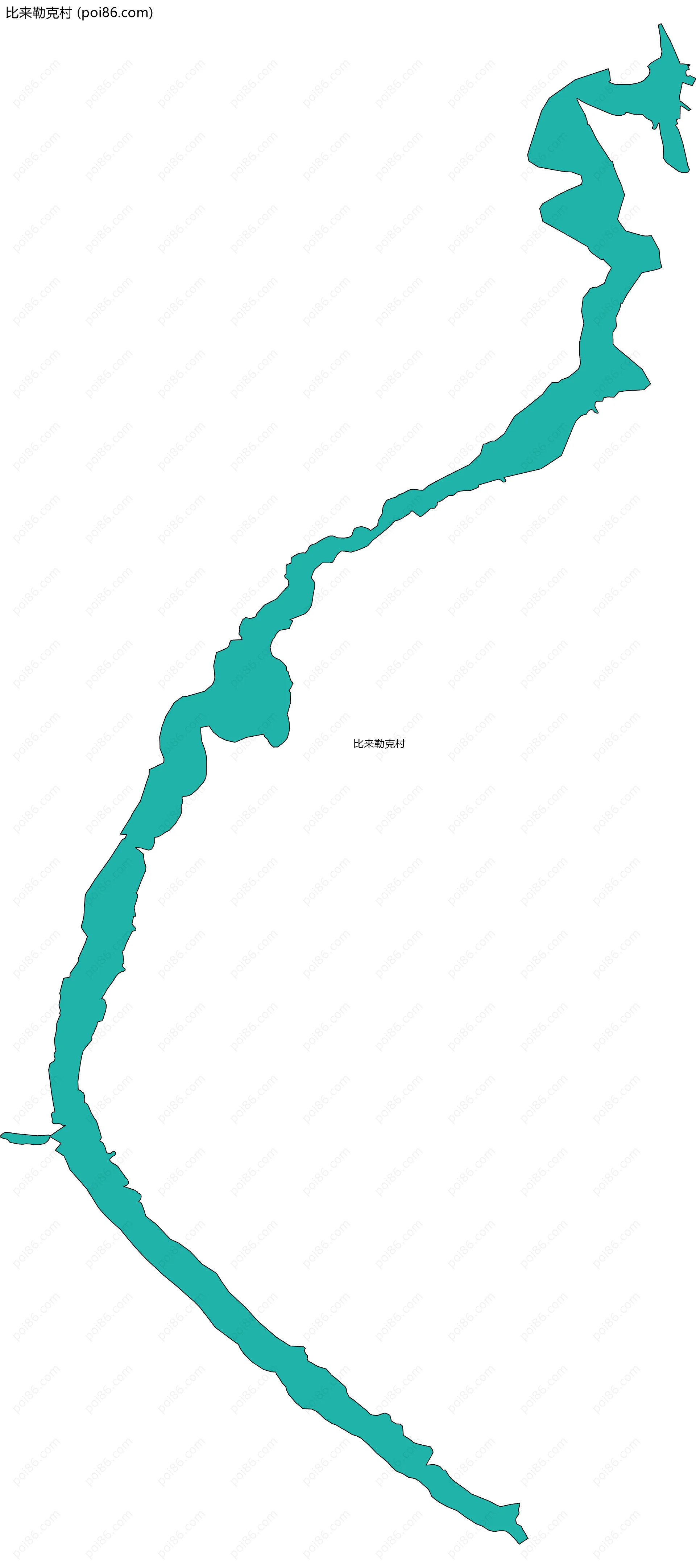 比来勒克村边界地图
