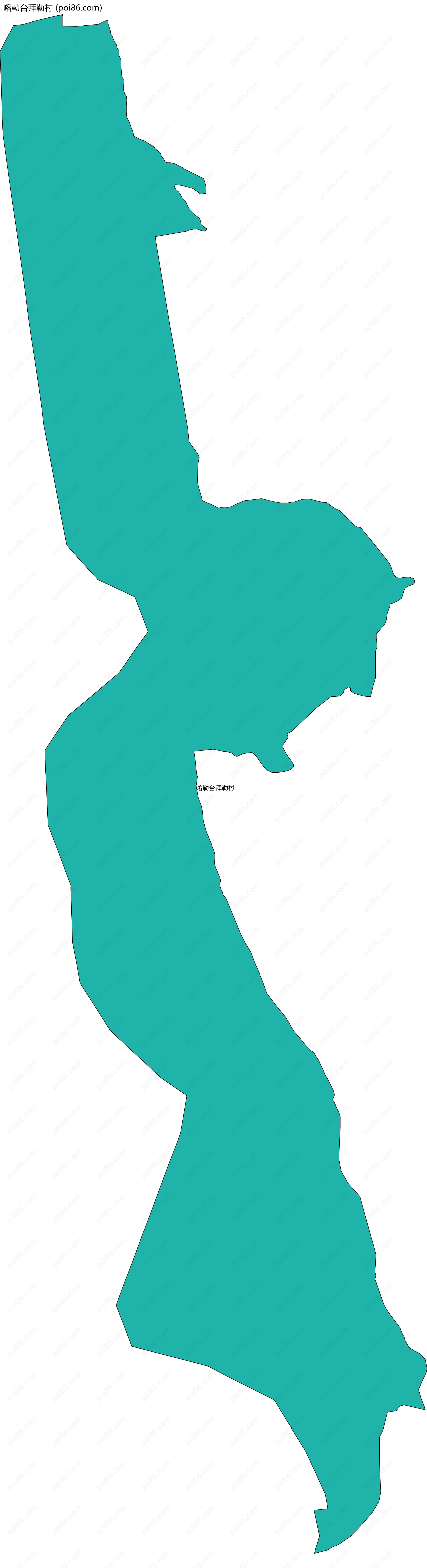 喀勒台拜勒村边界地图