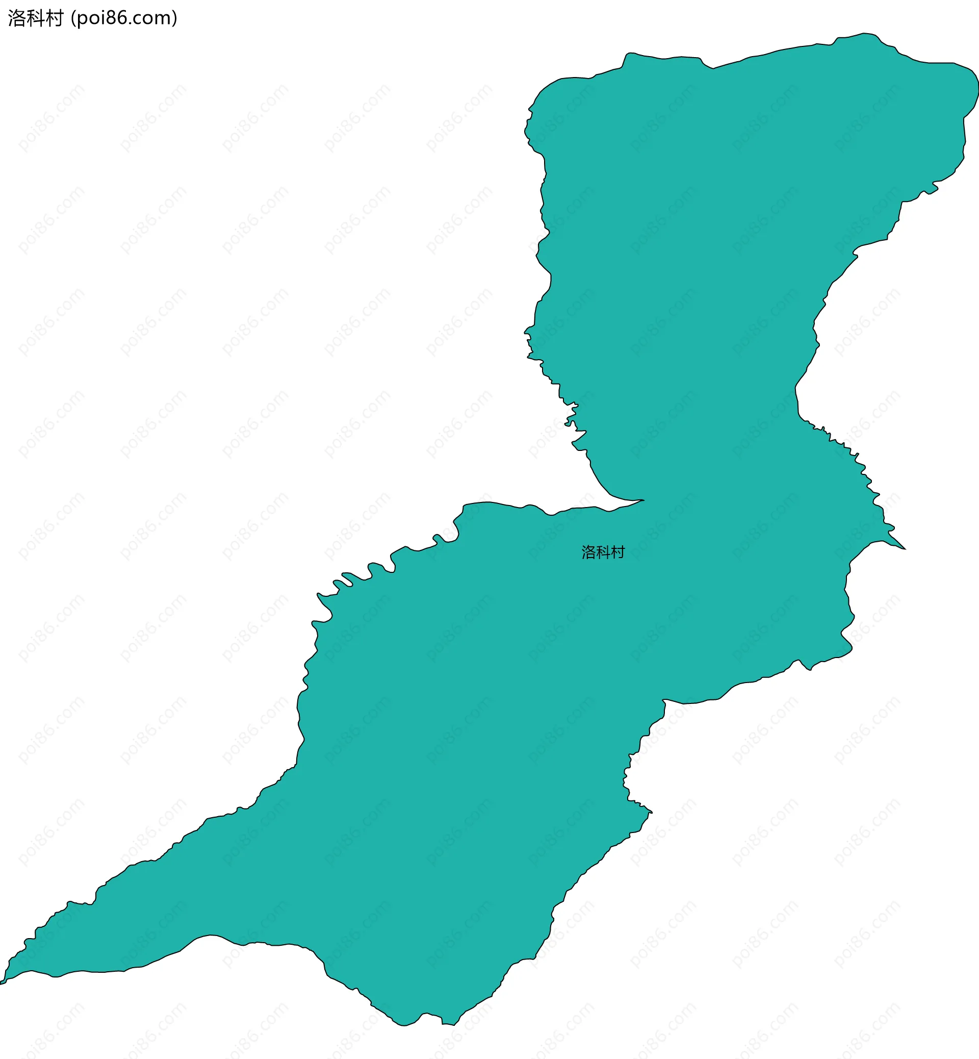 洛科村边界地图