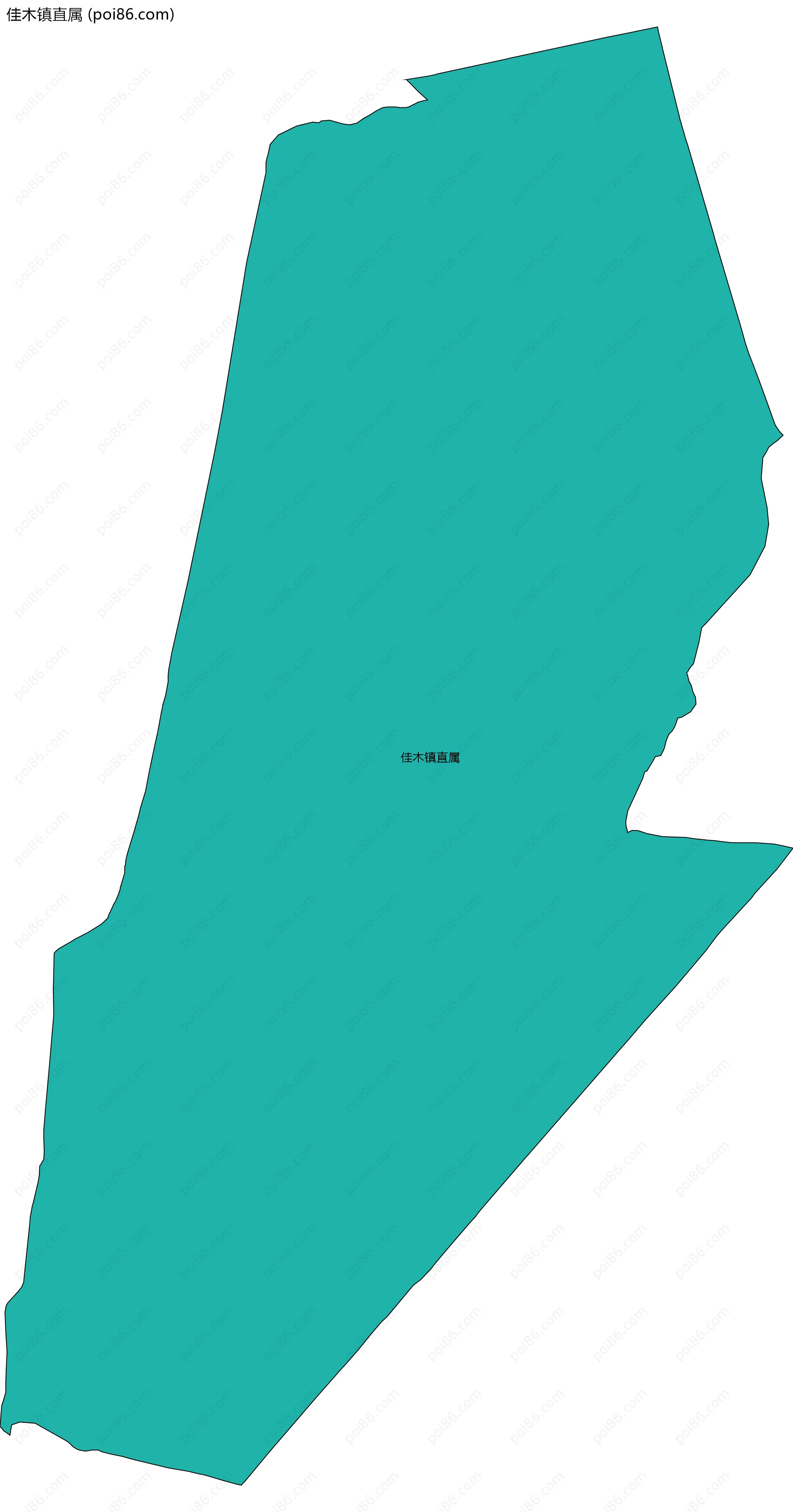 佳木镇直属边界地图
