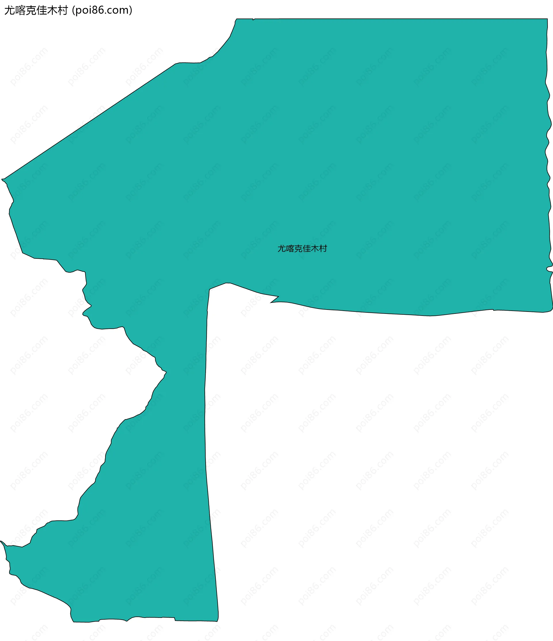 尤喀克佳木村边界地图