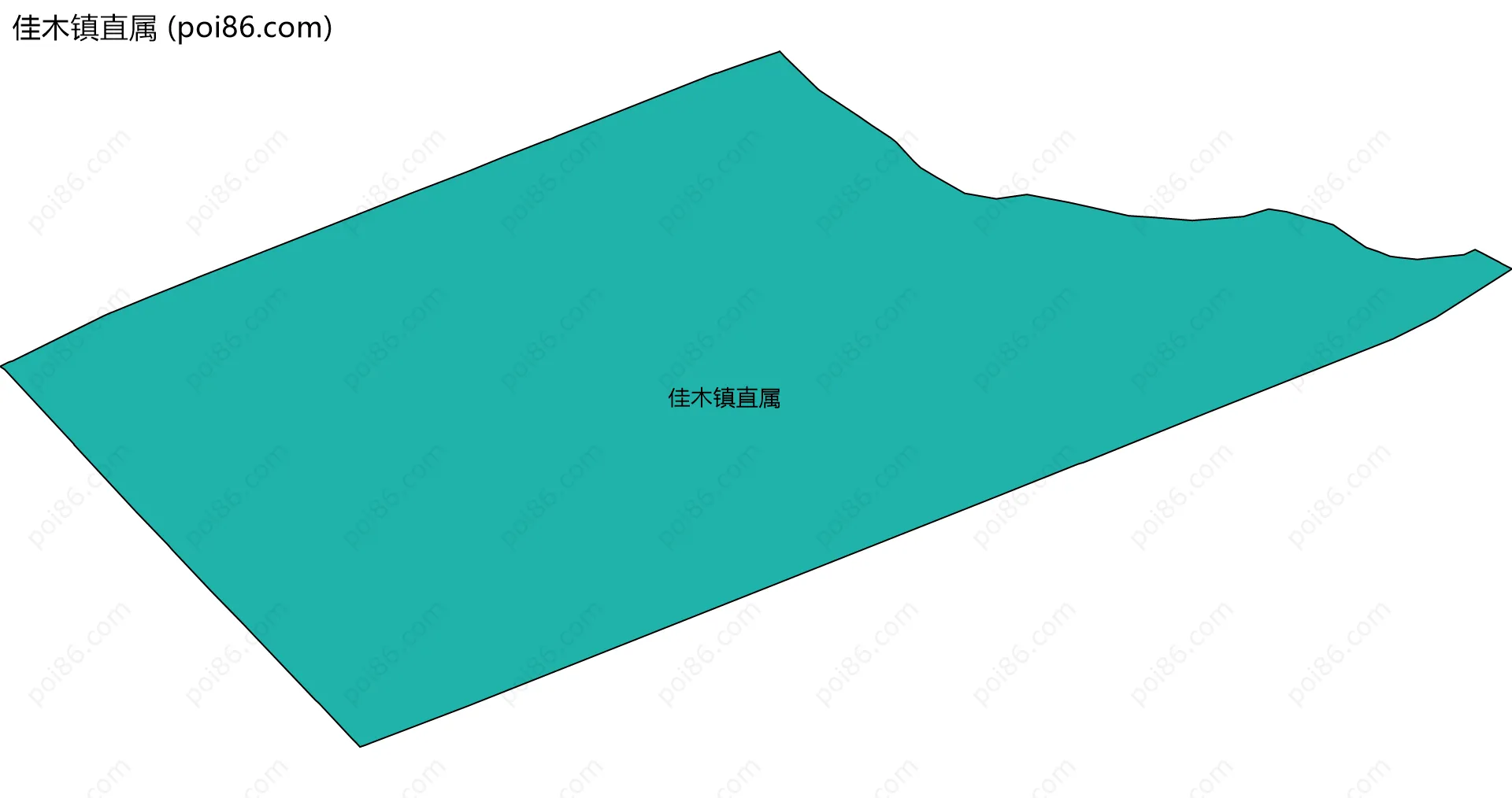 佳木镇直属边界地图