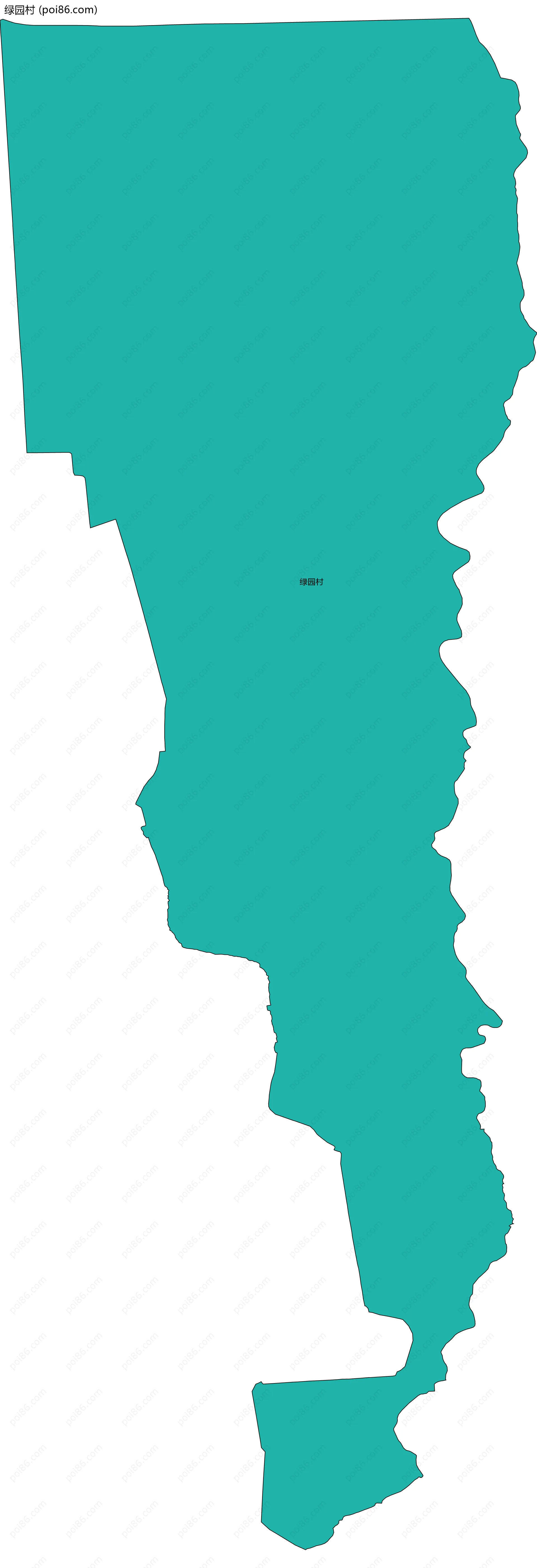 绿园村边界地图