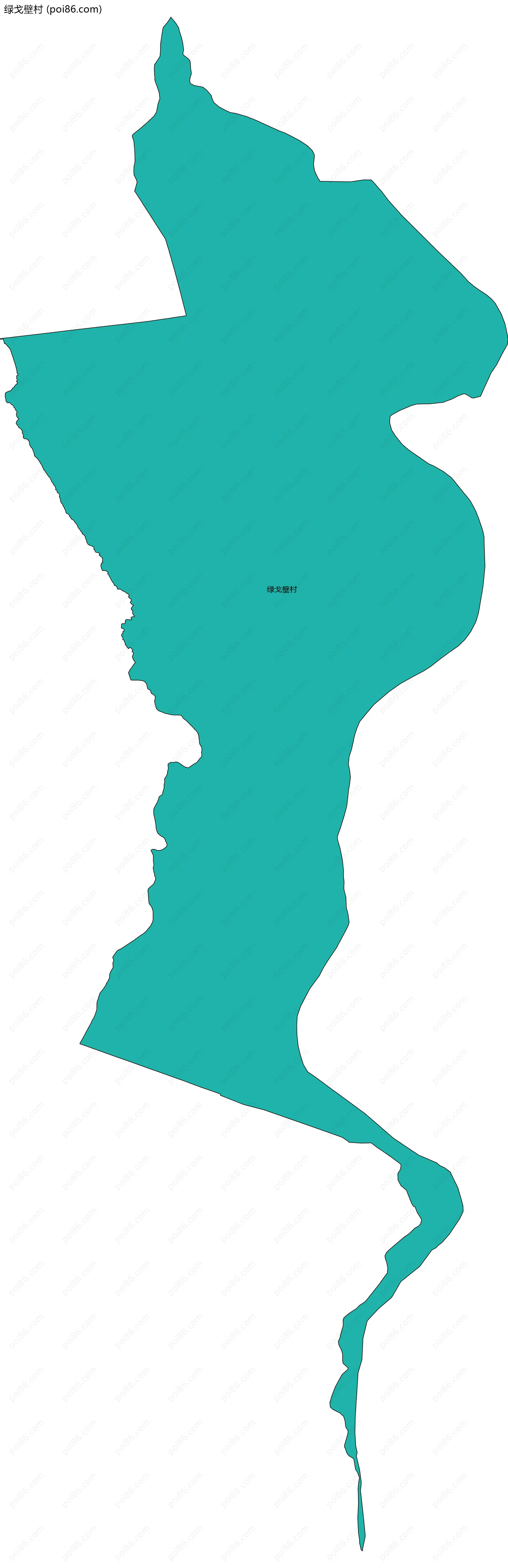 绿戈壁村边界地图