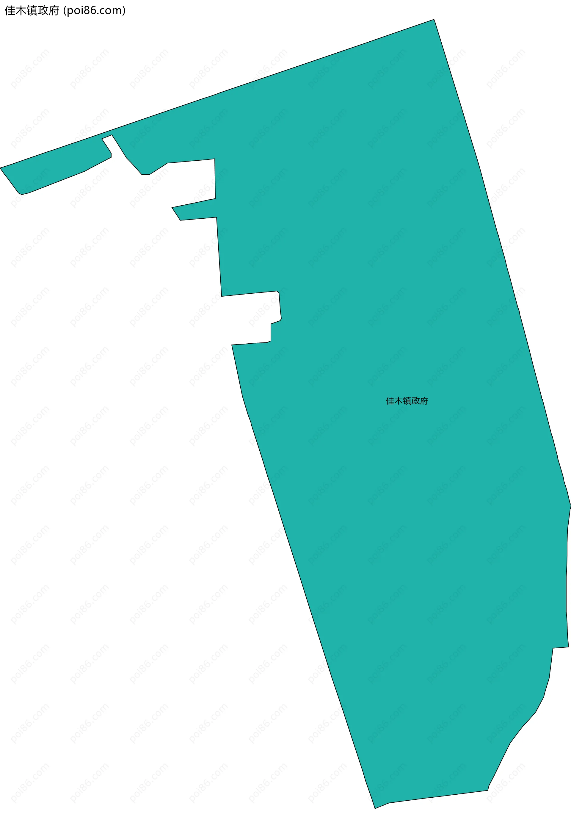 佳木镇政府边界地图