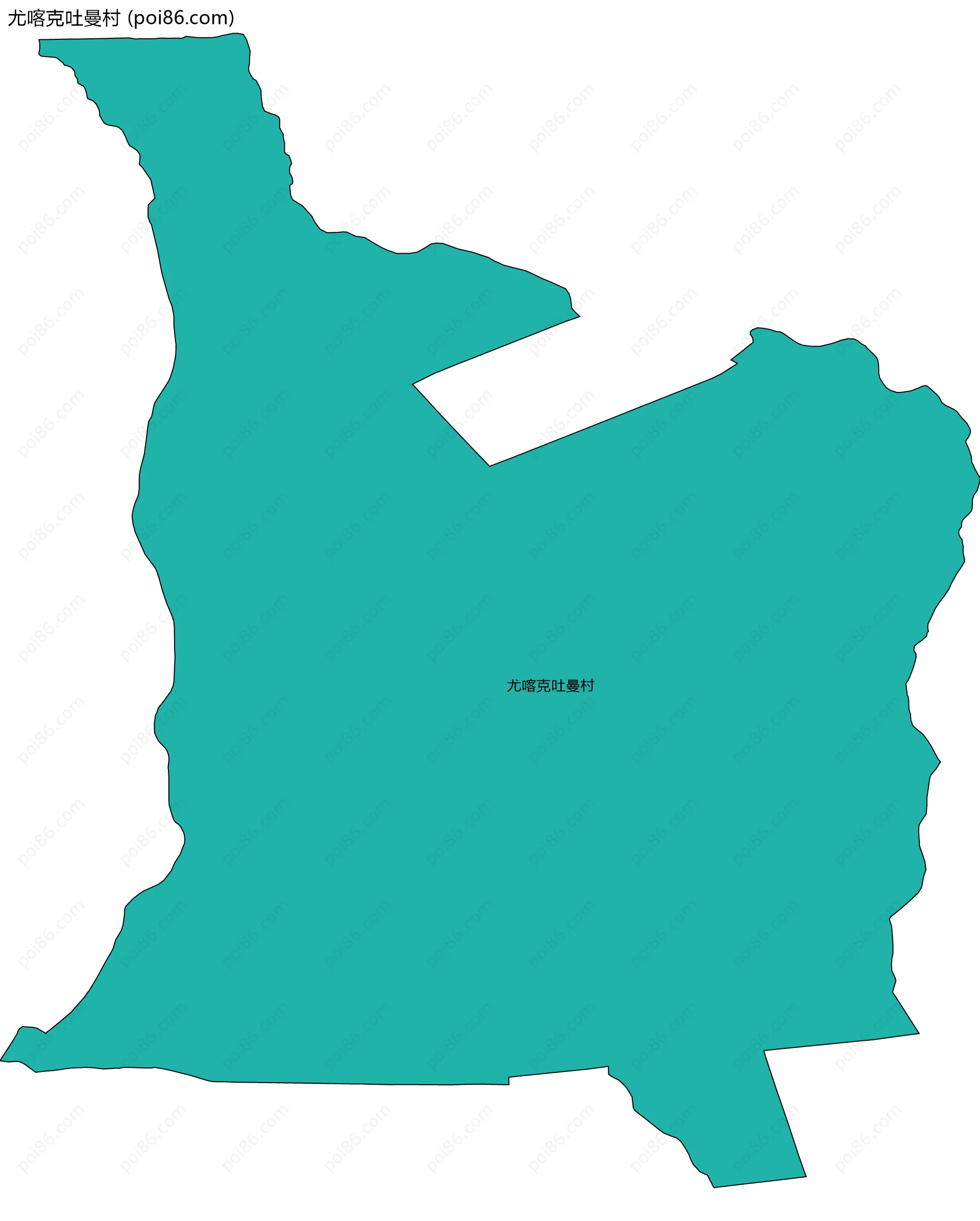 尤喀克吐曼村边界地图