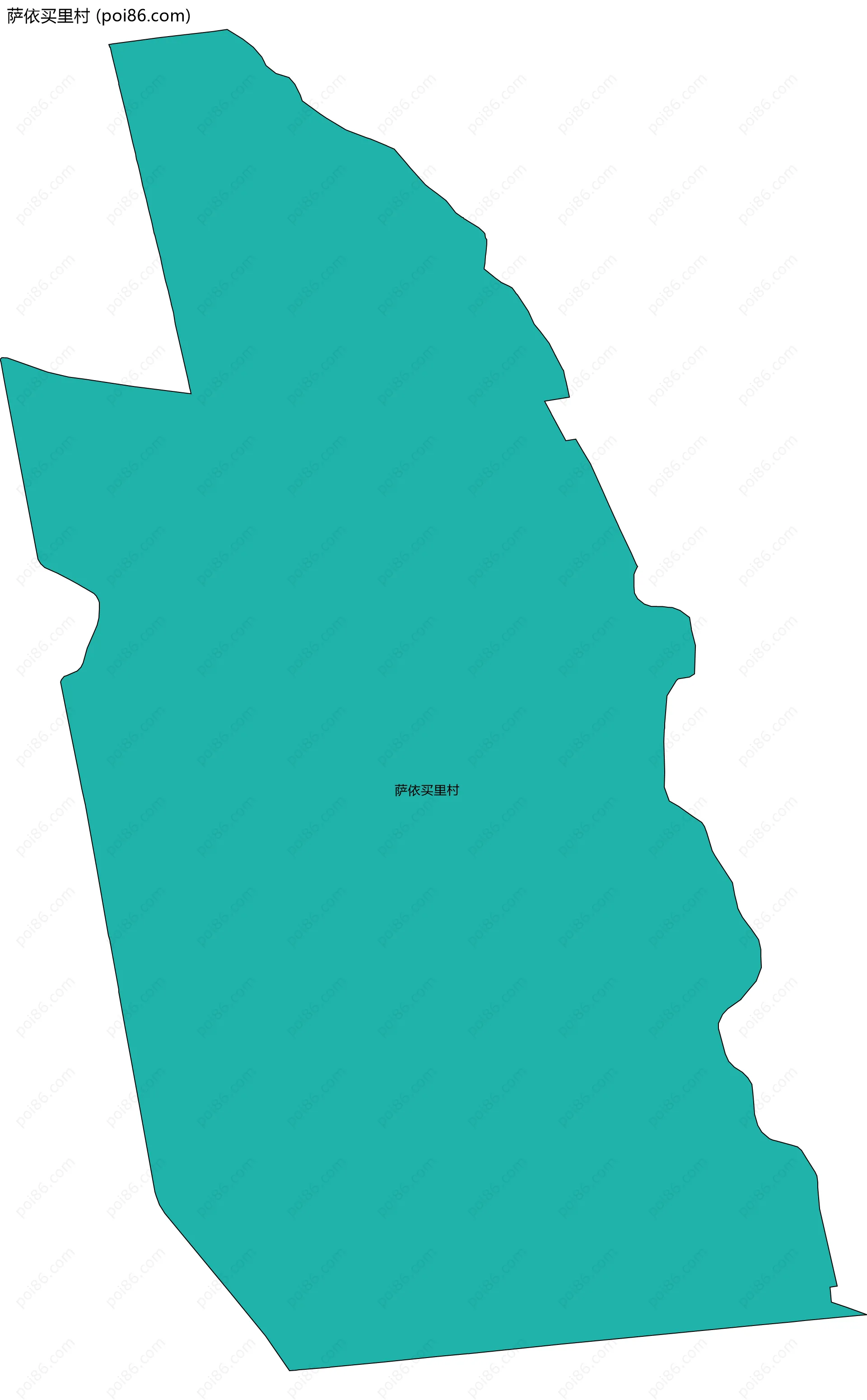 萨依买里村边界地图