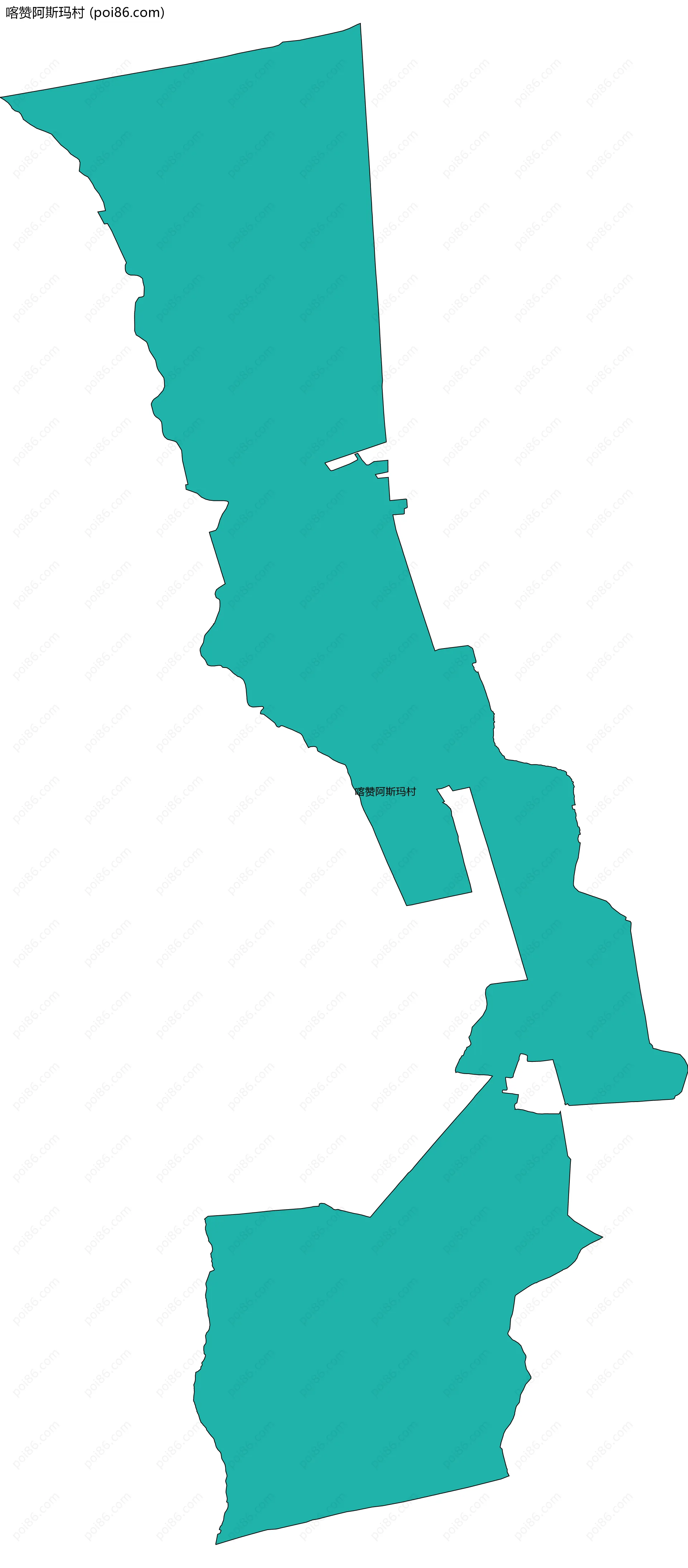 喀赞阿斯玛村边界地图