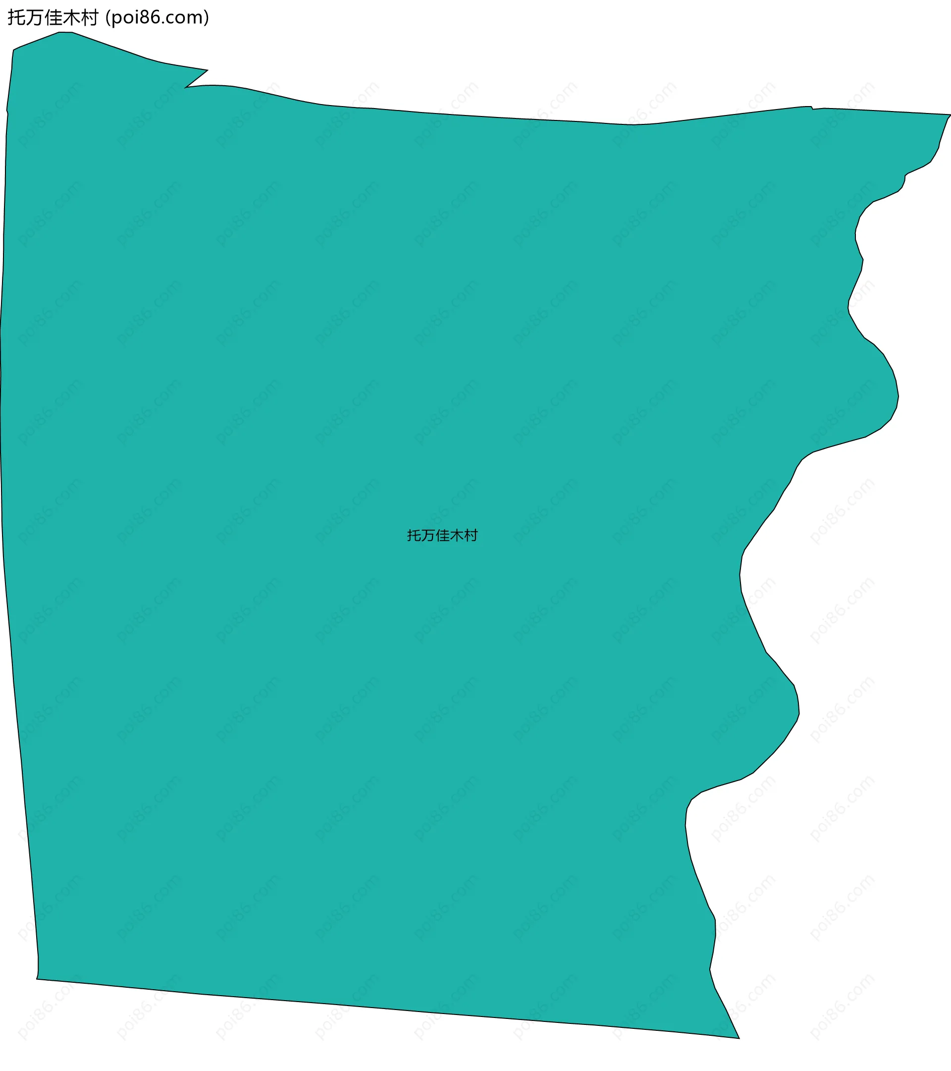 托万佳木村边界地图