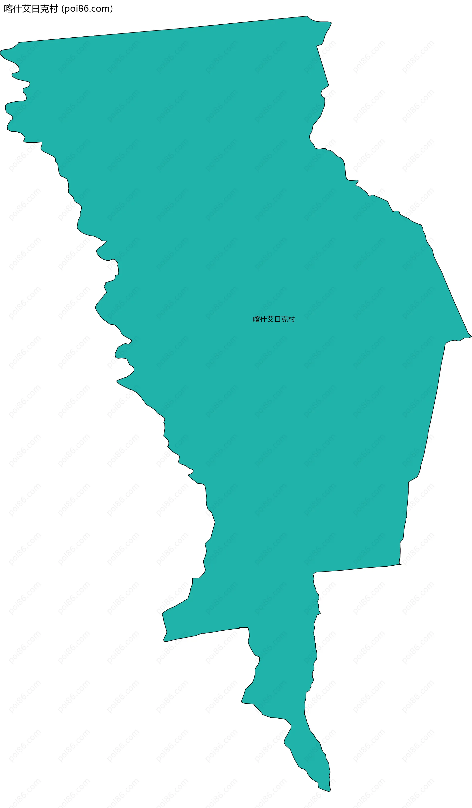 喀什艾日克村边界地图