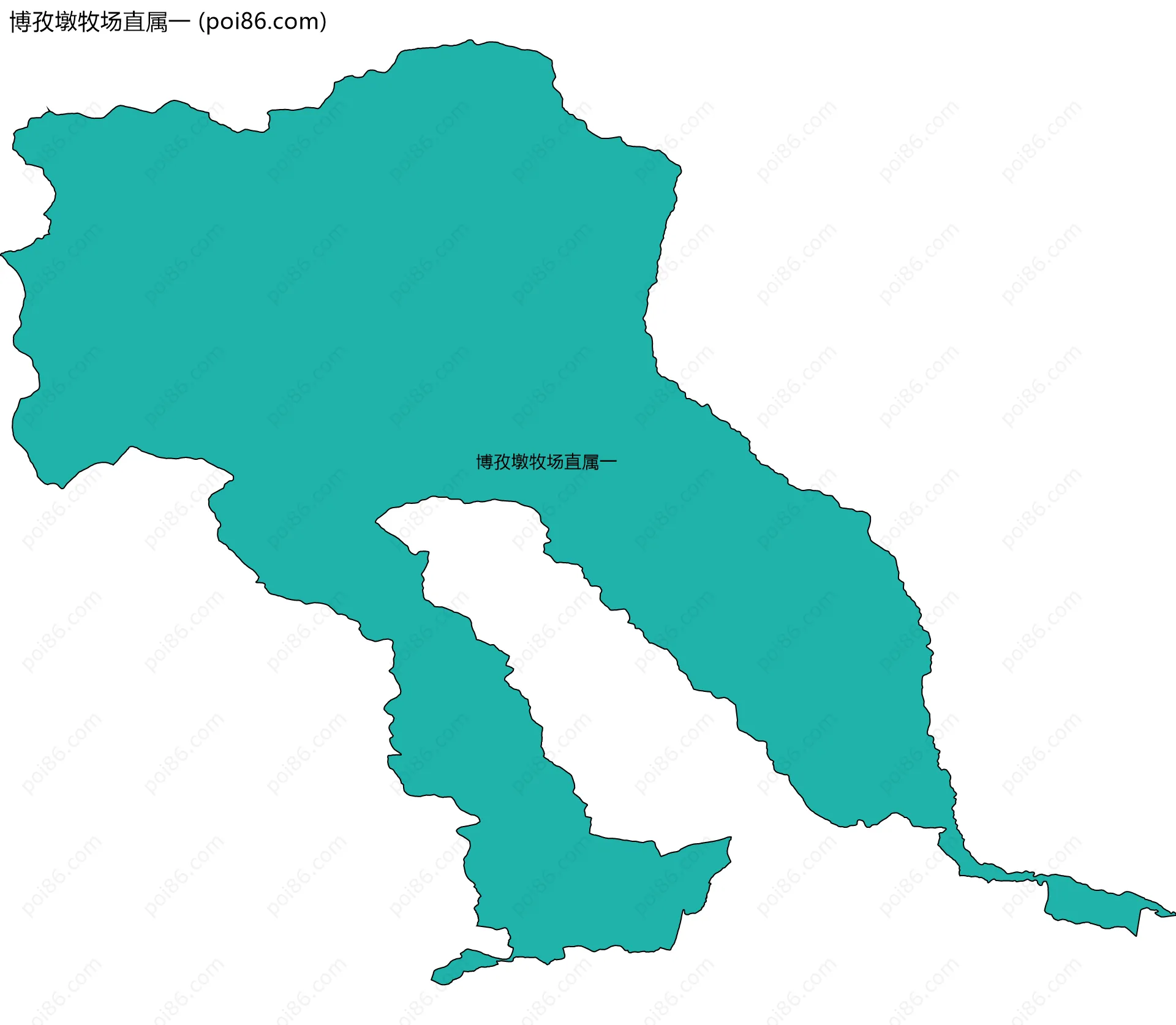 博孜墩牧场直属一边界地图