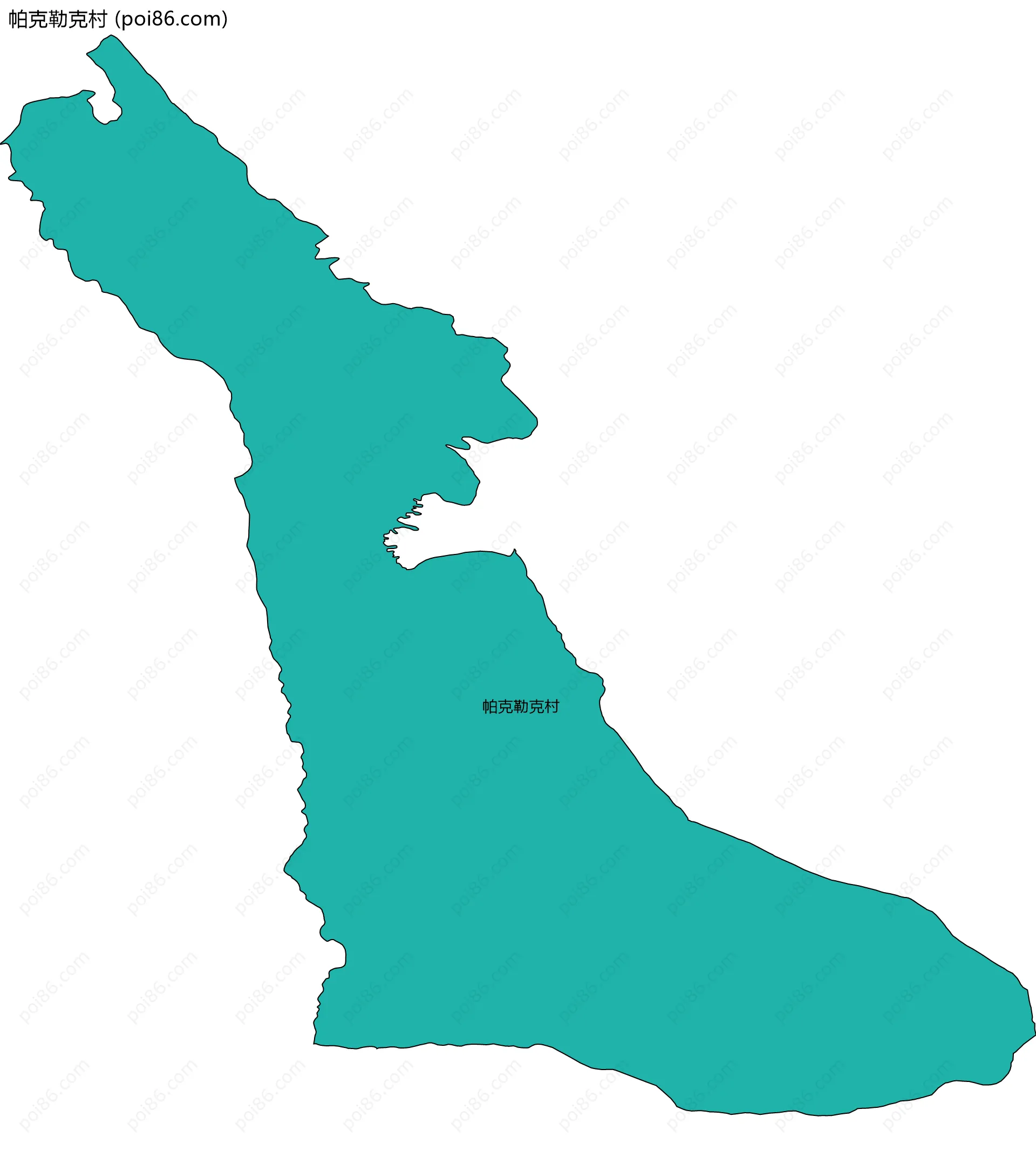 帕克勒克村边界地图