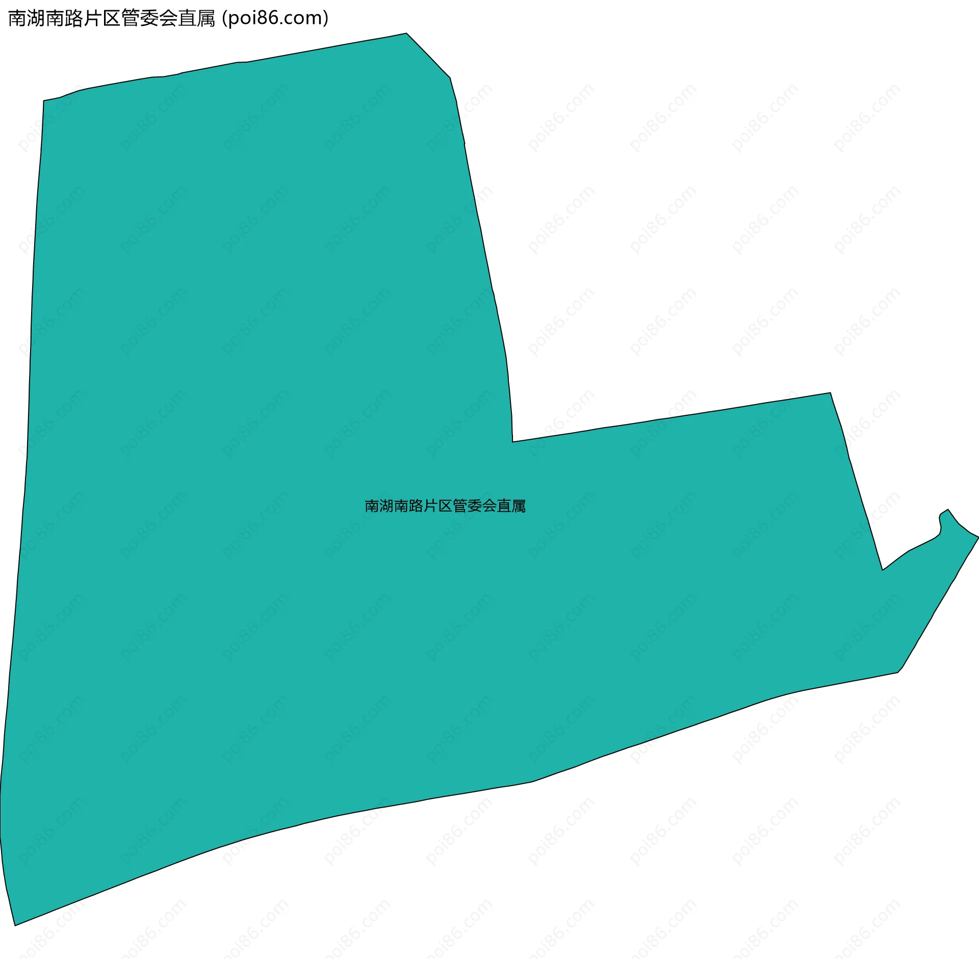 南湖南路片区管委会直属边界地图