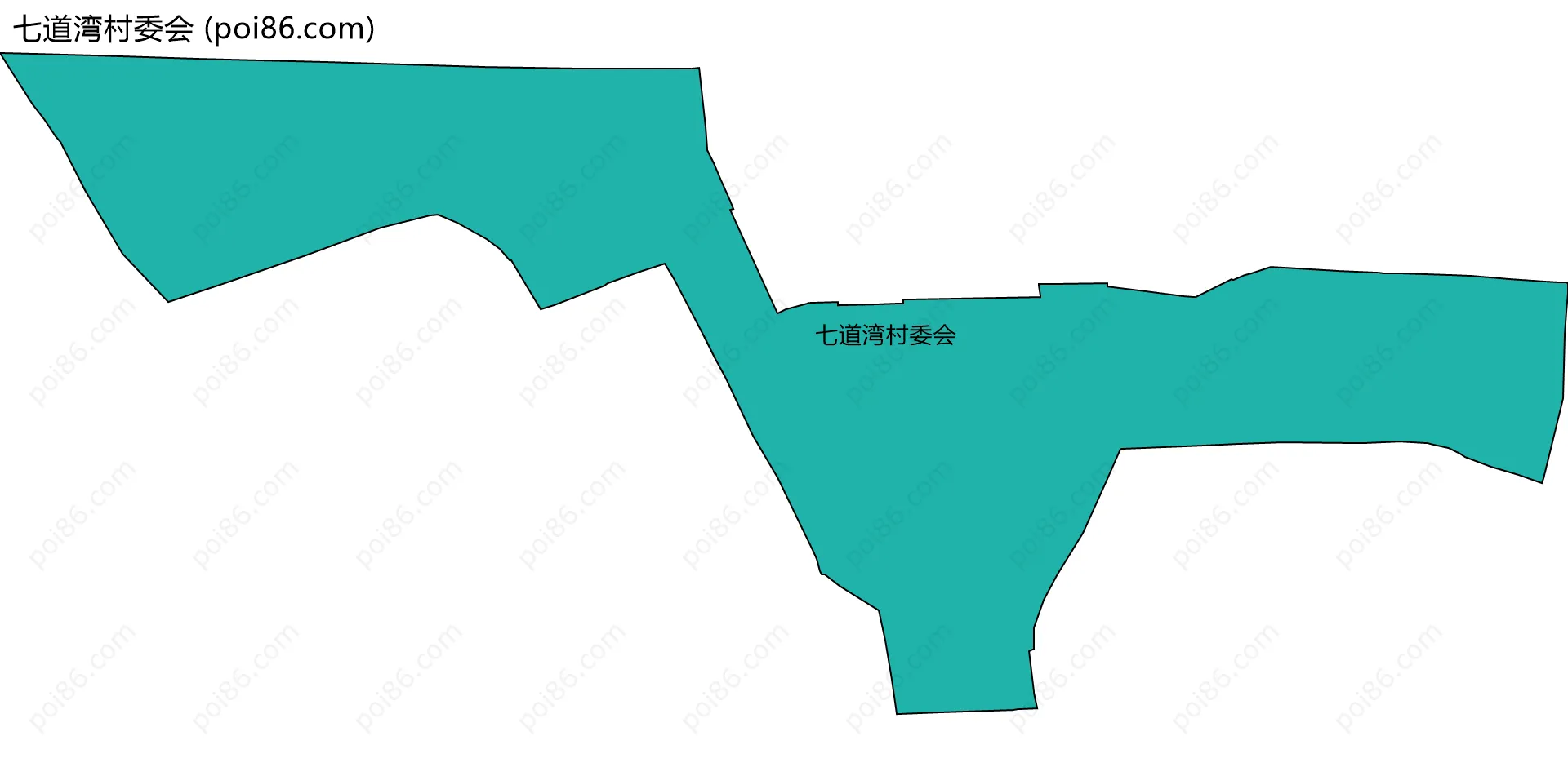 七道湾村委会边界地图