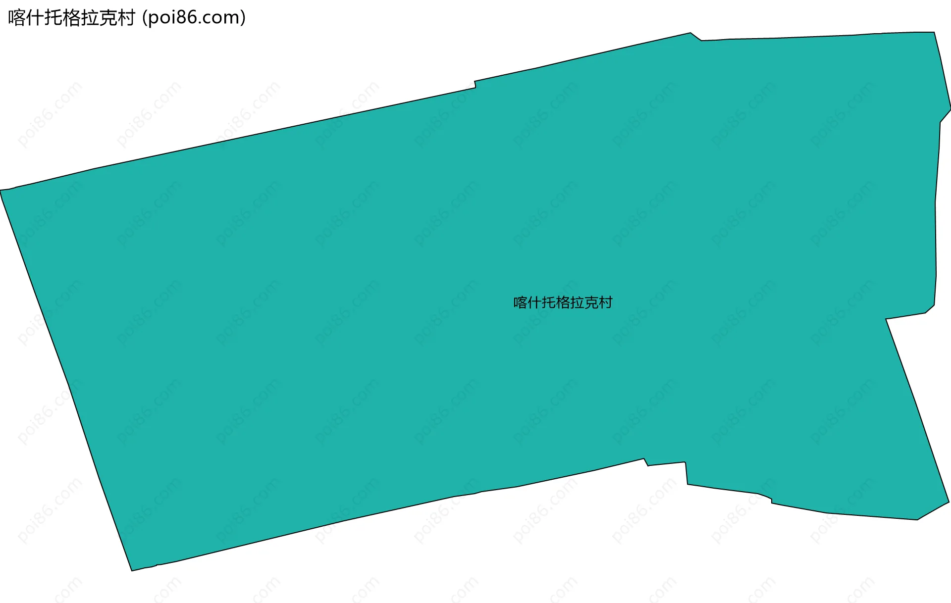 喀什托格拉克村边界地图