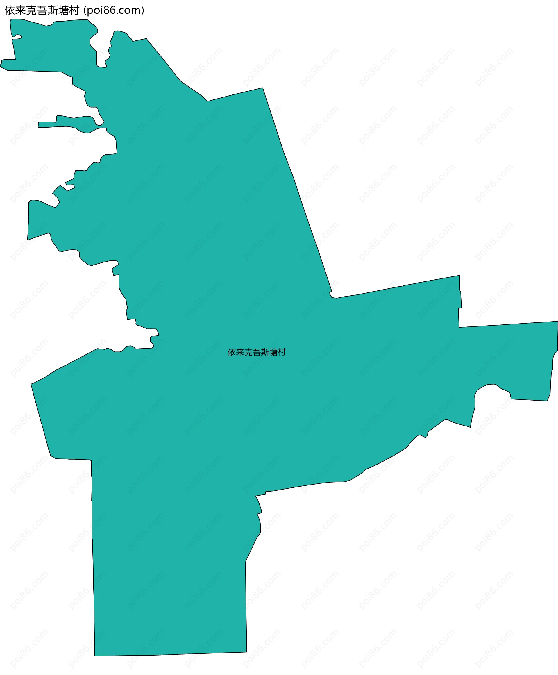 依来克吾斯塘村边界地图