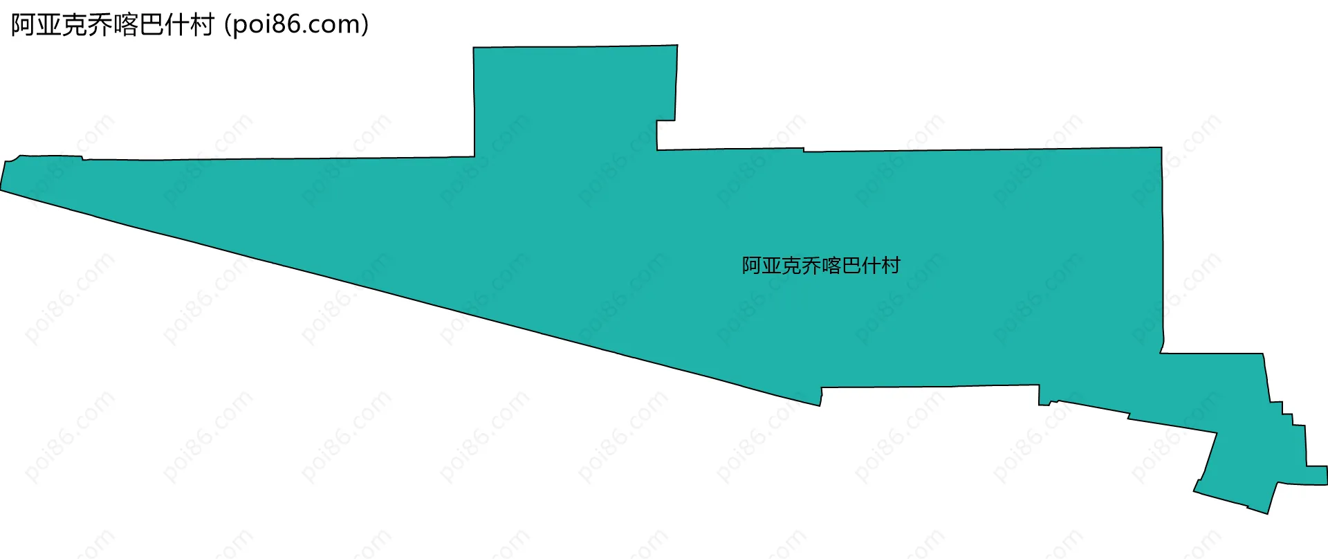 阿亚克乔喀巴什村边界地图