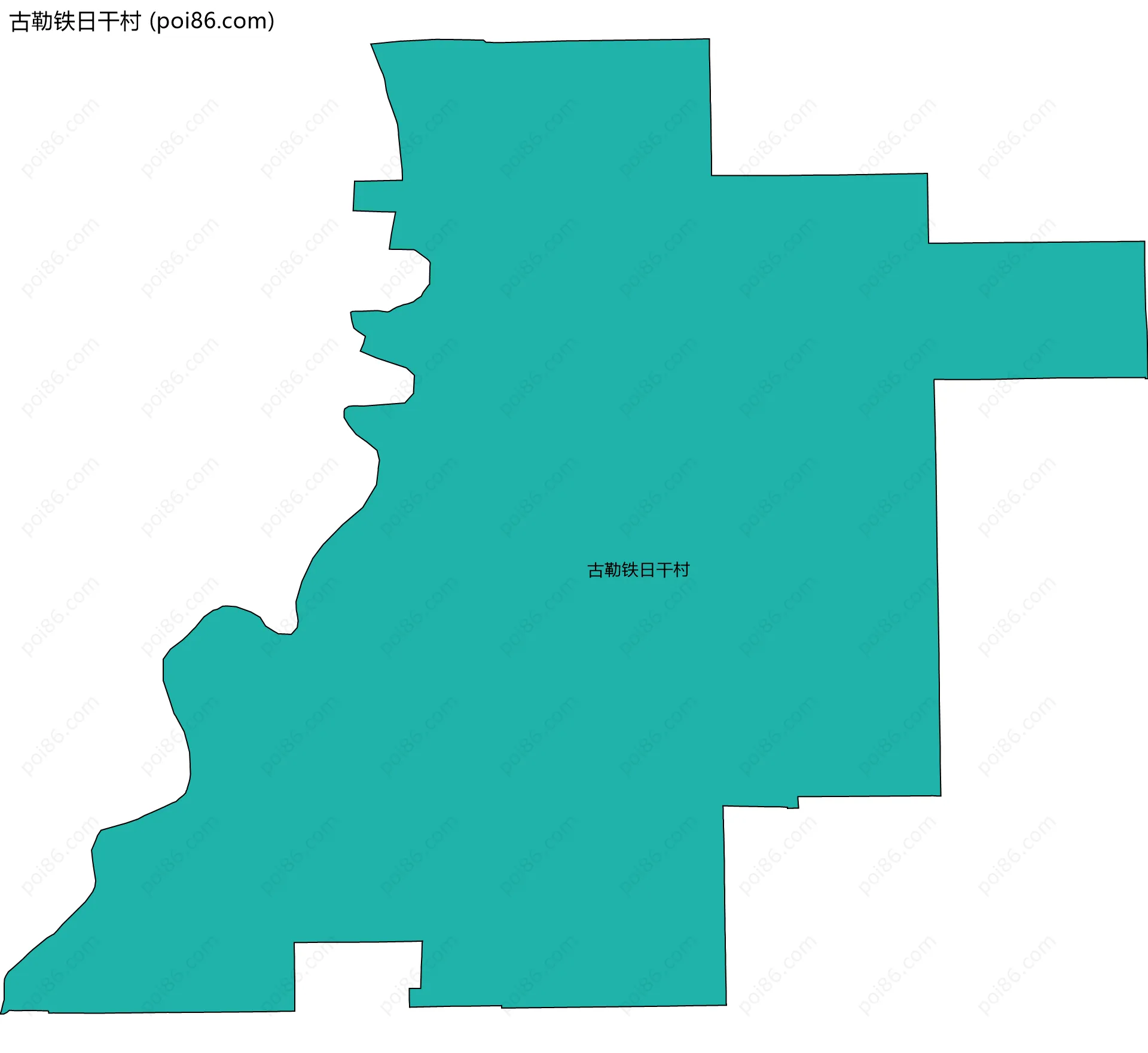 古勒铁日干村边界地图