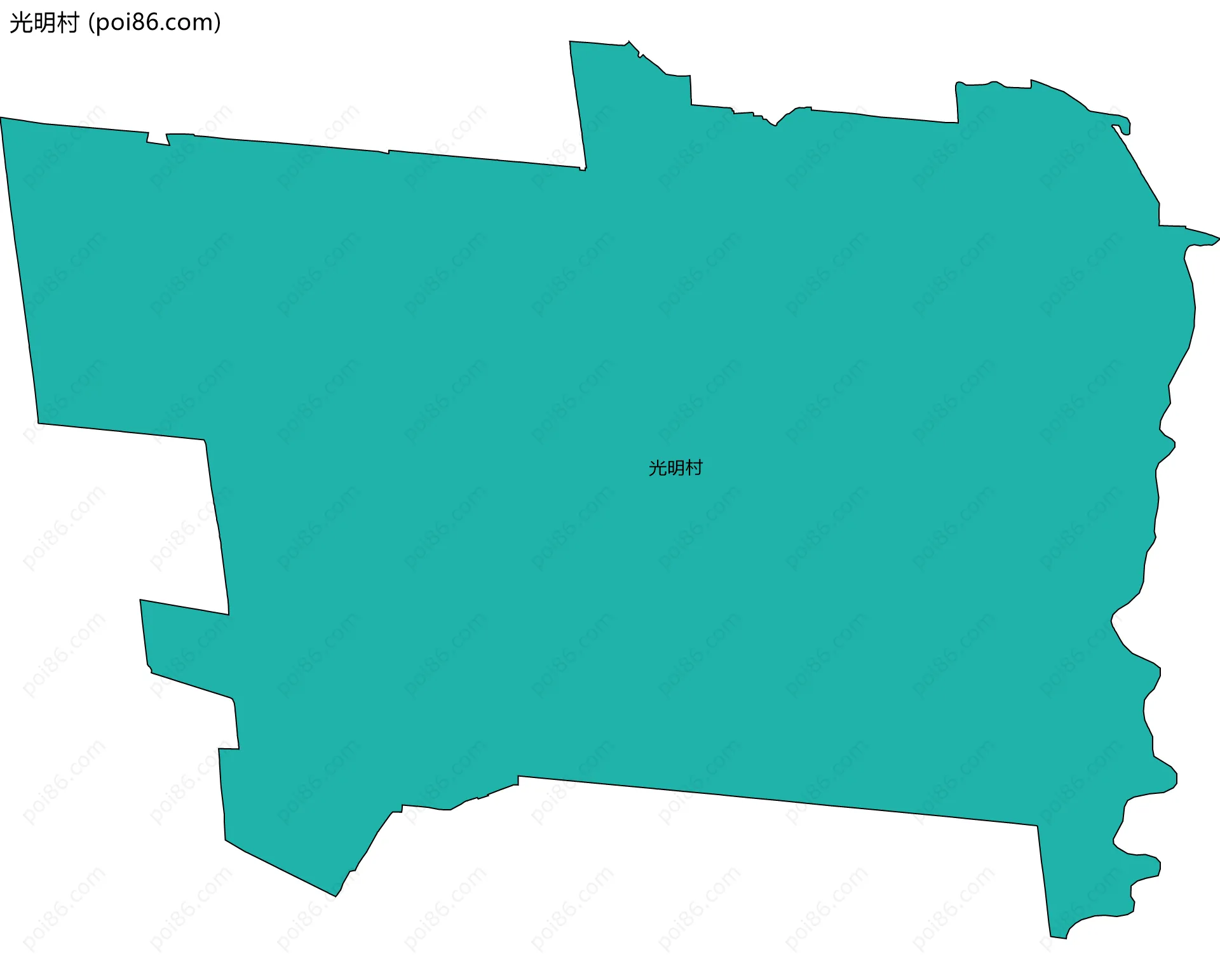 光明村边界地图