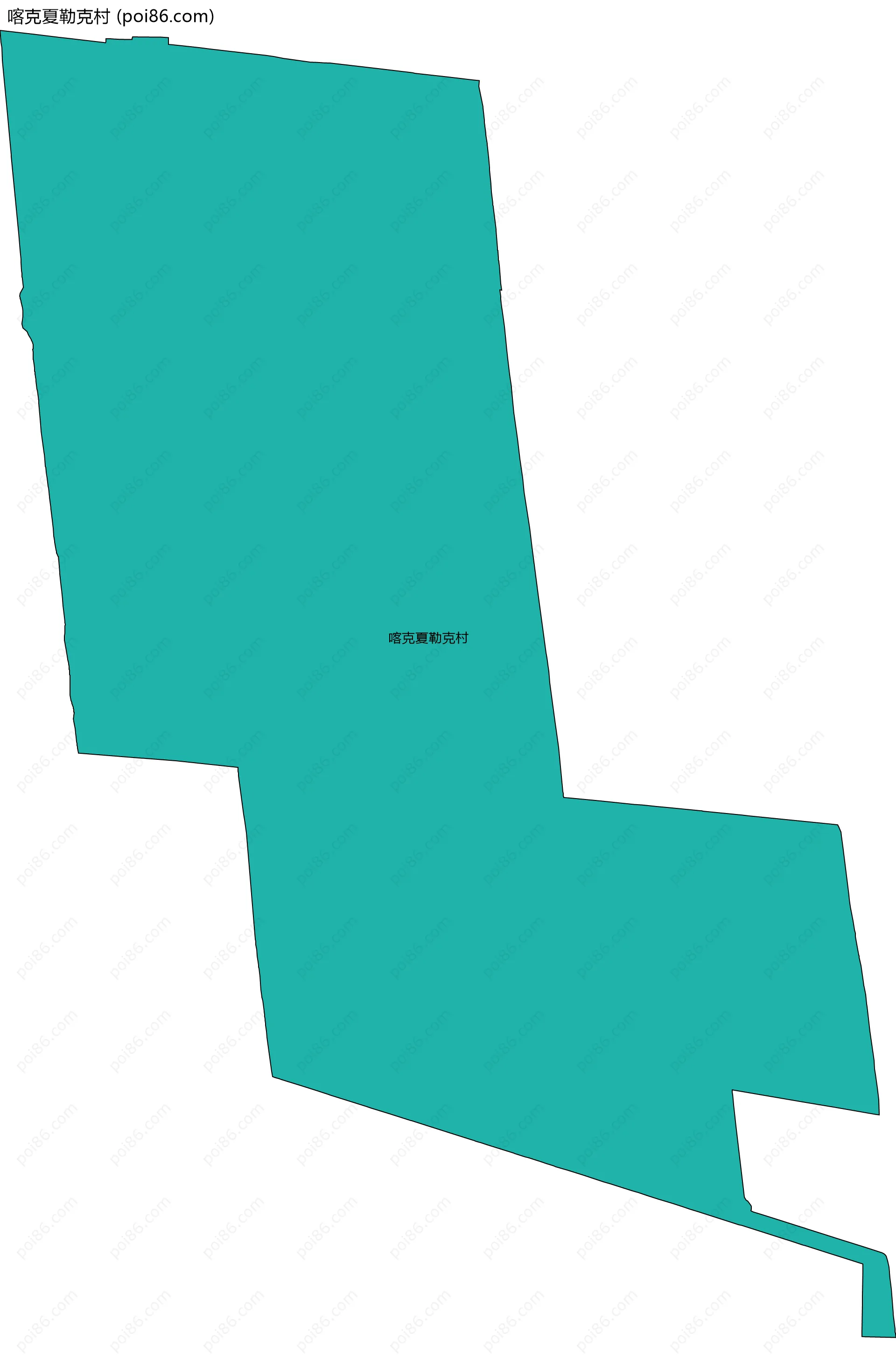 喀克夏勒克村边界地图